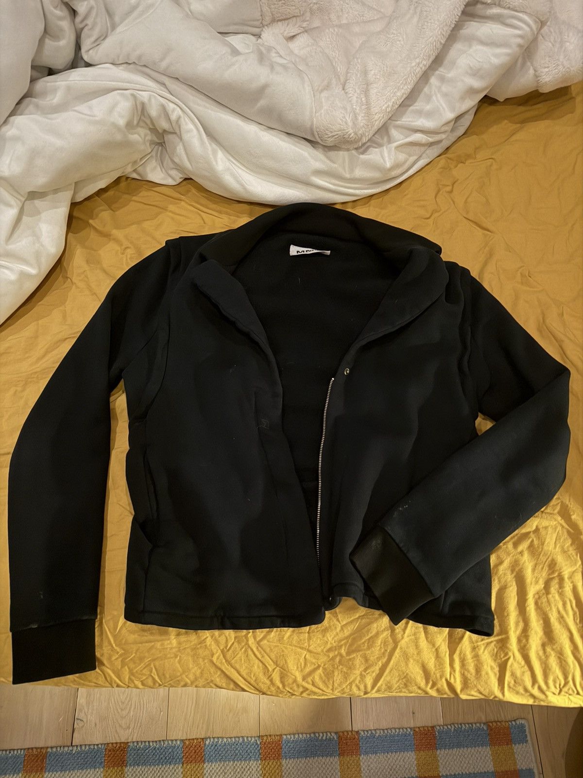 Masion margelia black zip up with button