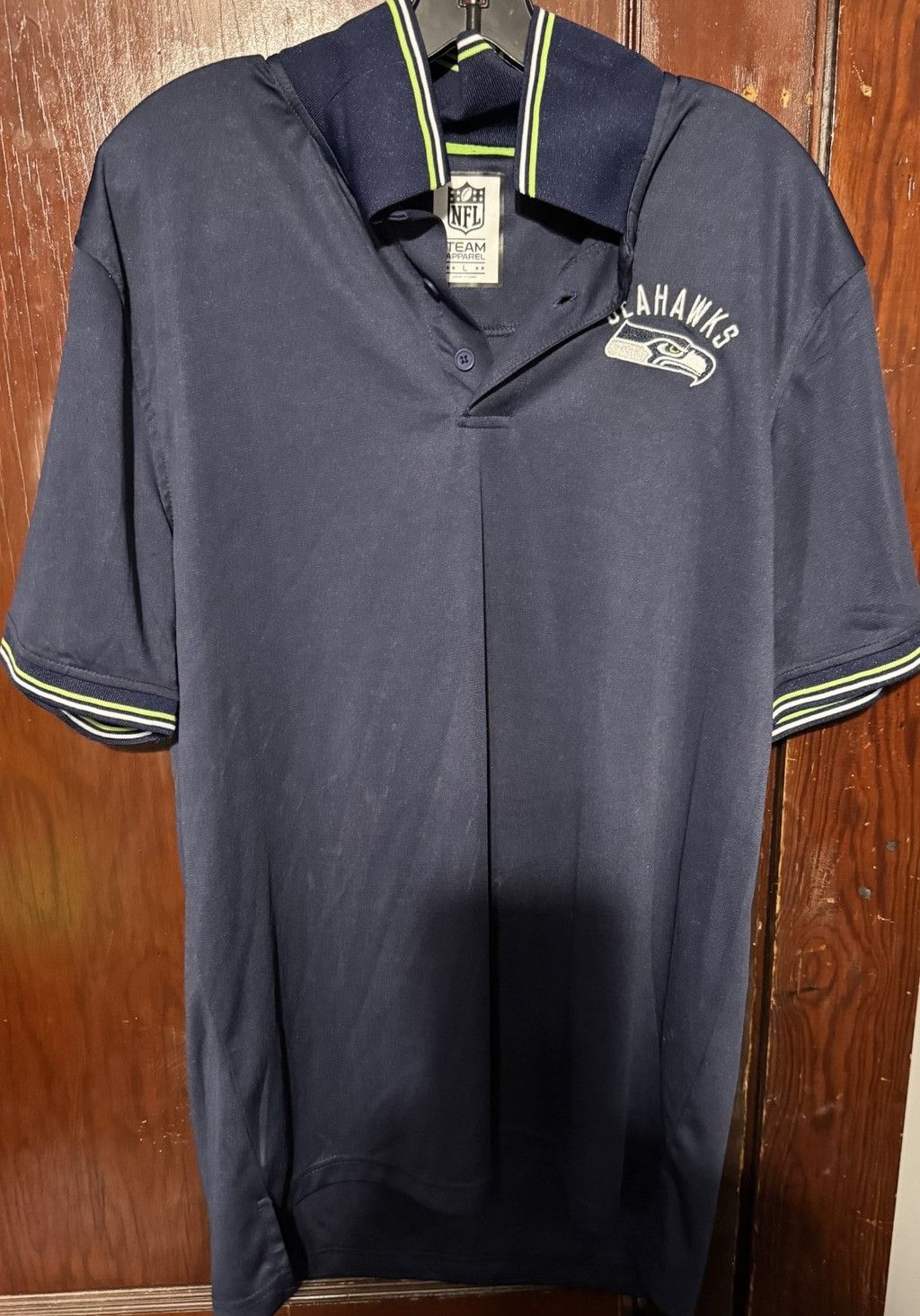 NFL Seattle Seahawks Logo S/S Polo Men Size L Blue Size US L / EU 52-54 / 3 - 1 Thumbnail