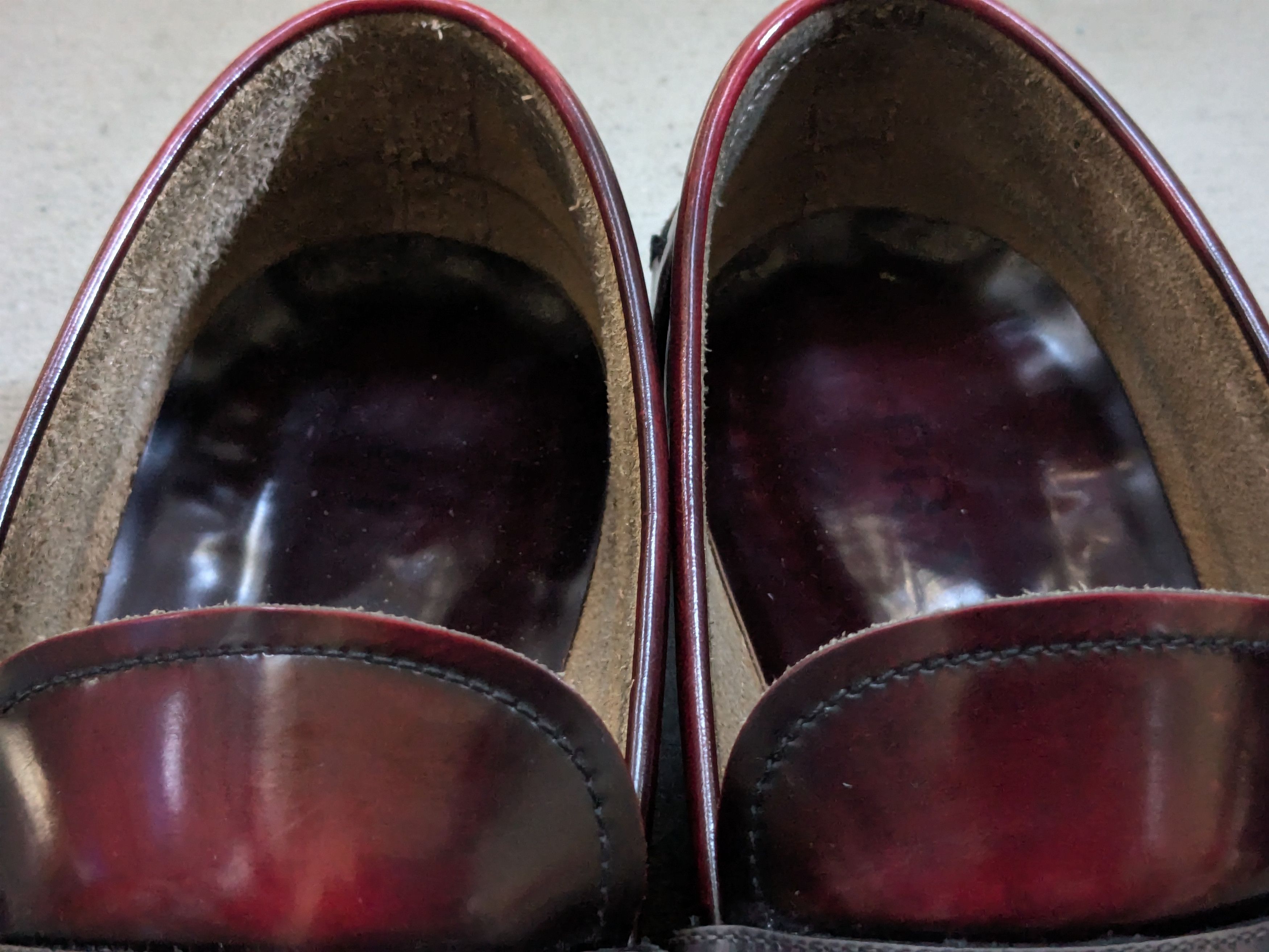 Prada Prada Loafers Red Leather 10.5 Black Slip Ons Italy Size US 10.5 / EU 43-44 - 4 Thumbnail