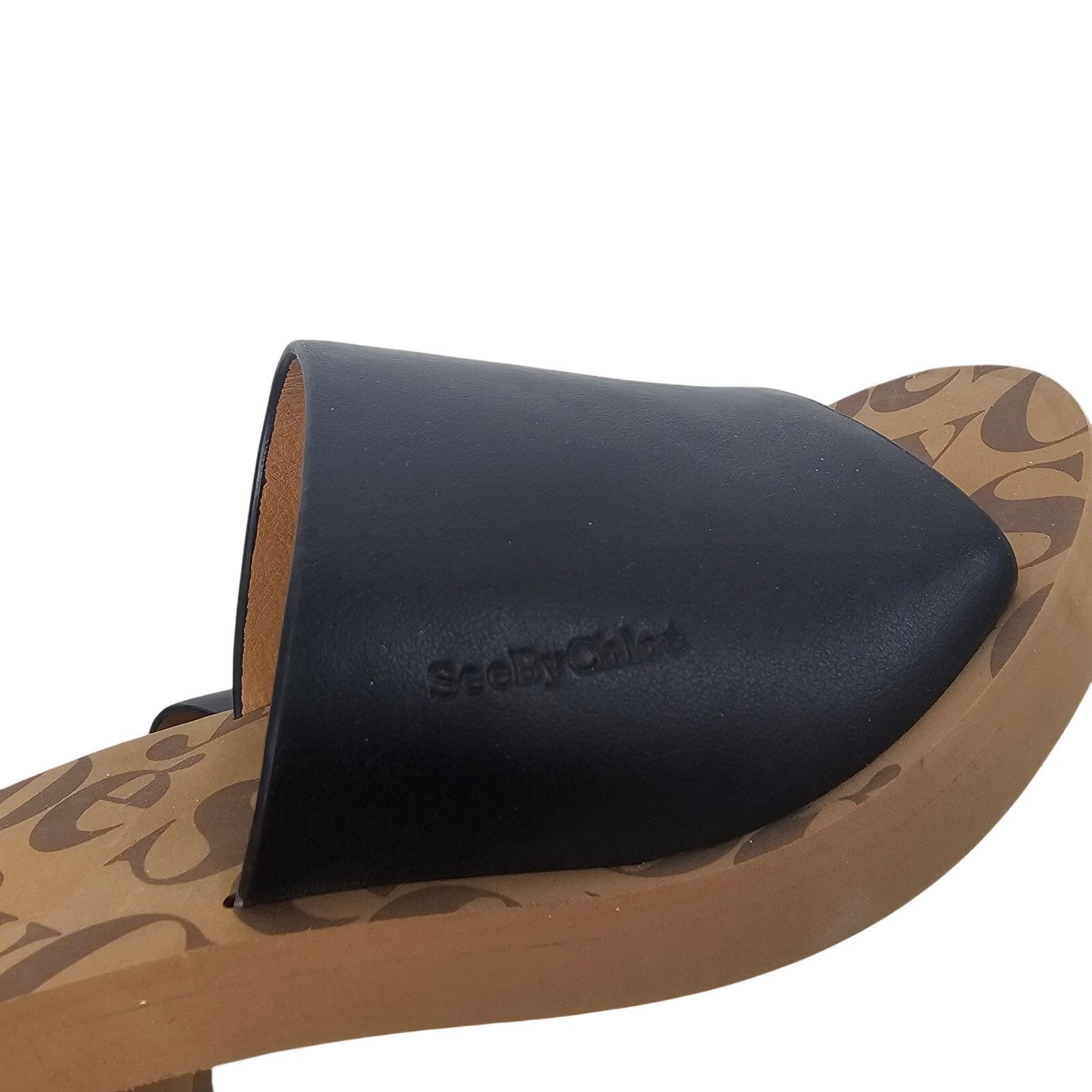 See by Chloe See By Chloe Black Leather Sandals Slides Slip Ons 37 (US7) Size US 7 / IT 37 - 6 Thumbnail
