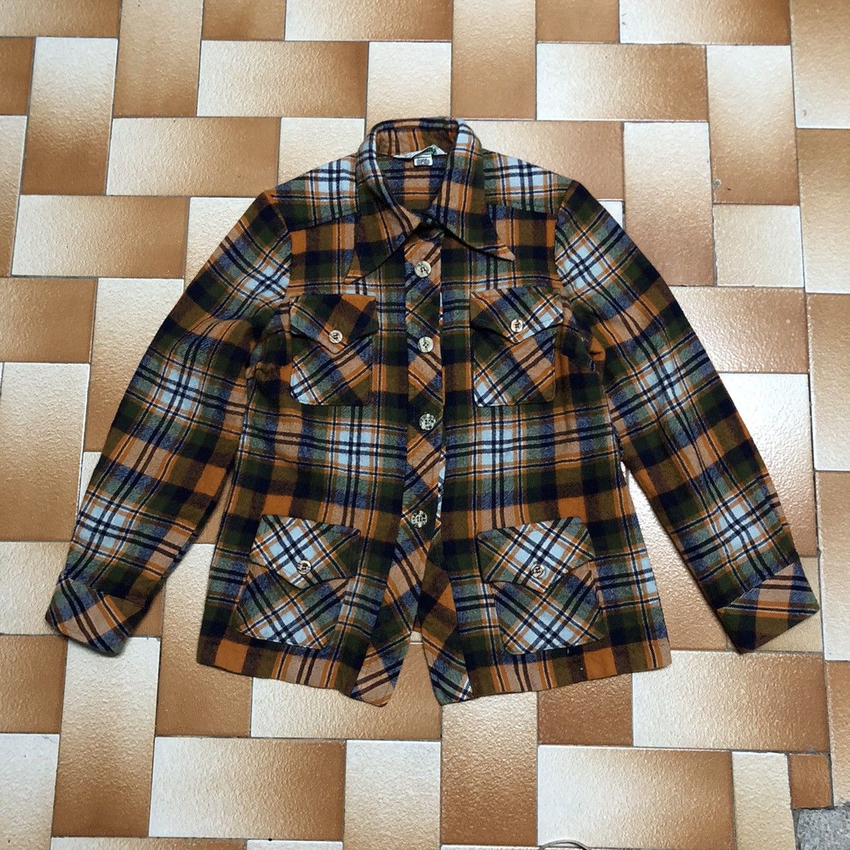Vintage vintage CALIFORNIA SPORTWEAR wool flannel Size XS / US 0-2 / IT 36-38 - 2 Thumbnail