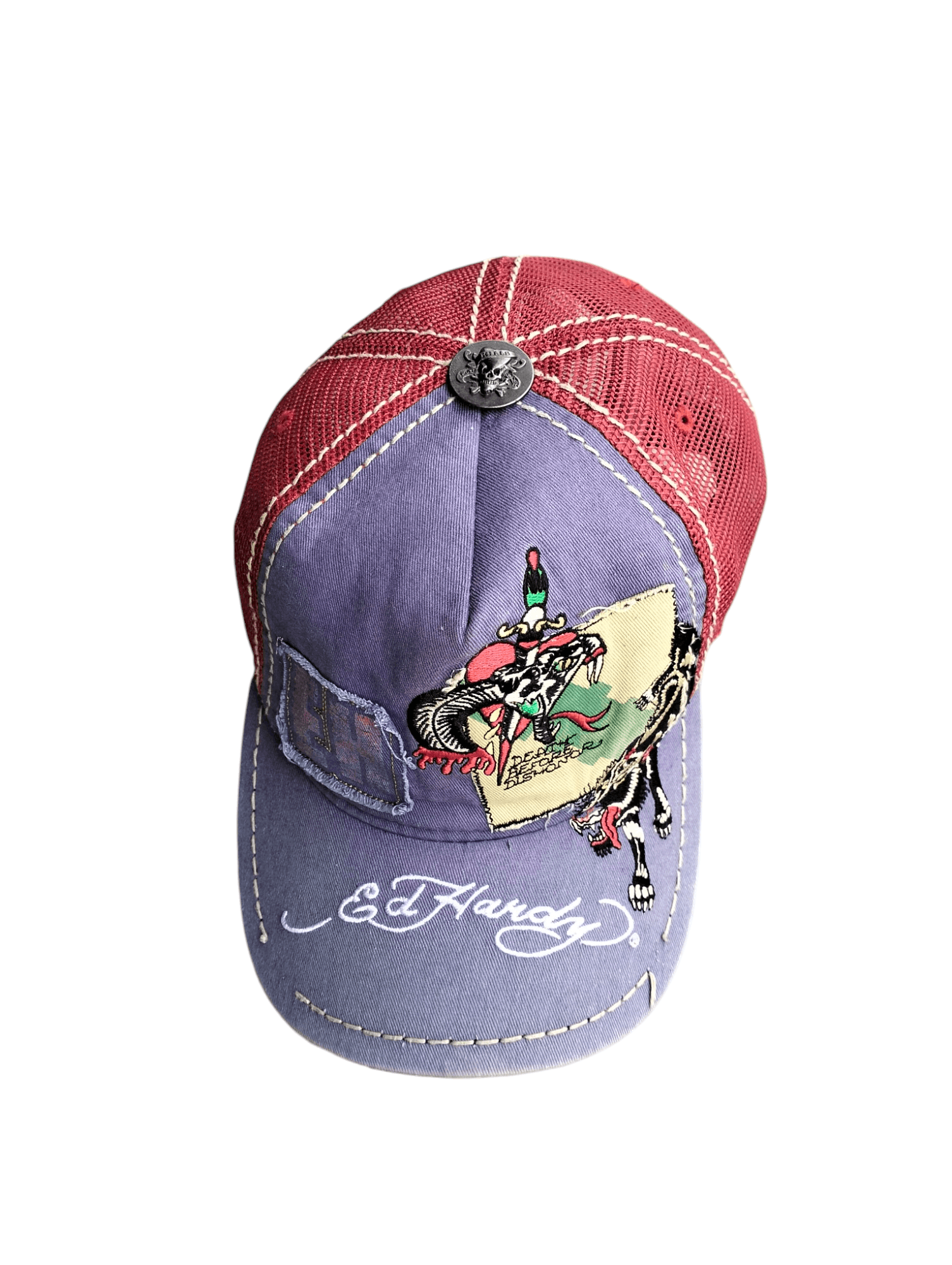 Ed Hardy Archive💥 Ed Hardy Truckers Cap Embroidered Hat Cap Size ONE SIZE - 6 Thumbnail