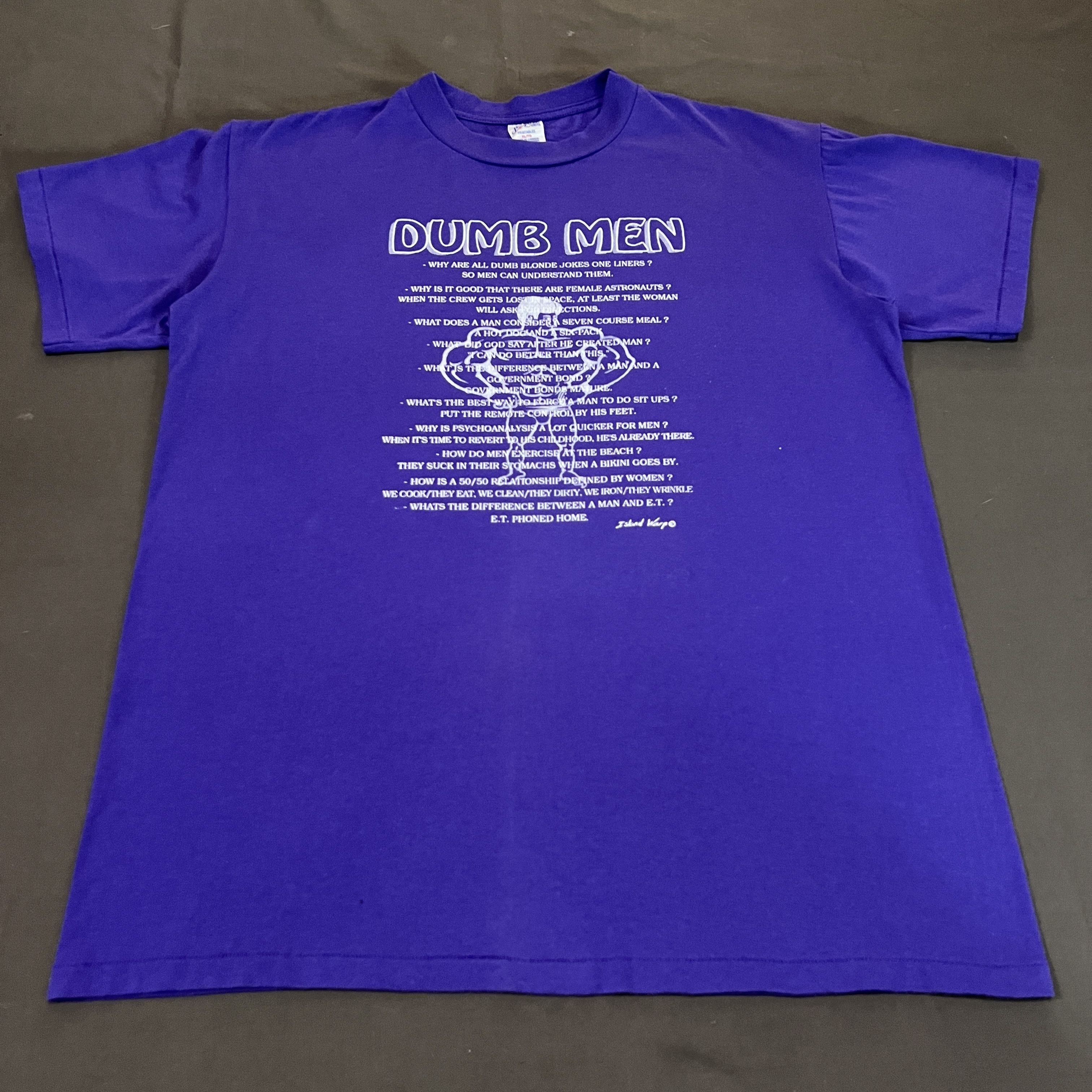 Vintage Vintage 90s Dumb men Quote Fitness Tee XL Gym Bodybuilding Size US XL / EU 56 / 4 - 2 Thumbnail