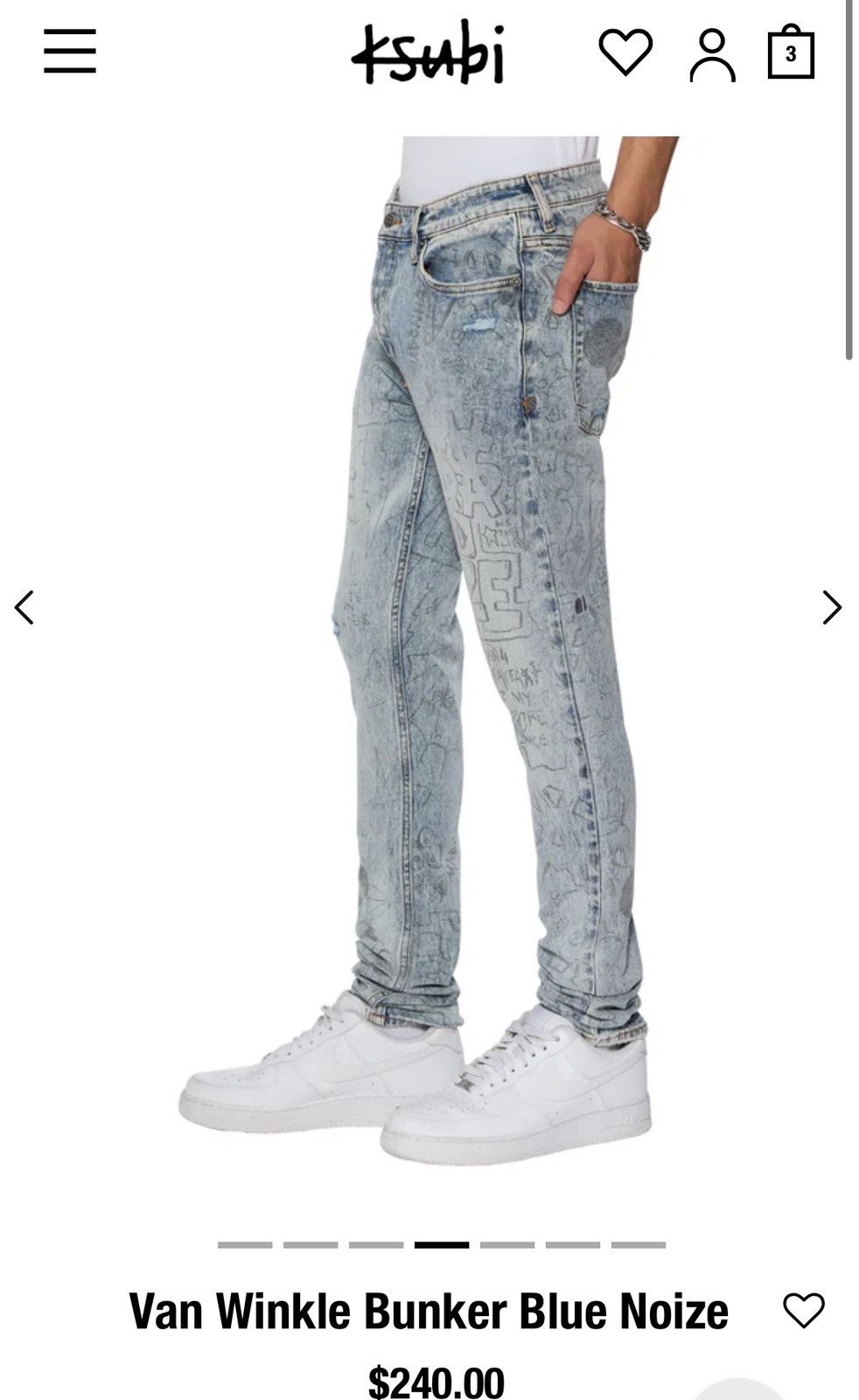 Ksubi Van Winkle Bunker Blue Noize Size US 32 / EU 48 - 15 Thumbnail