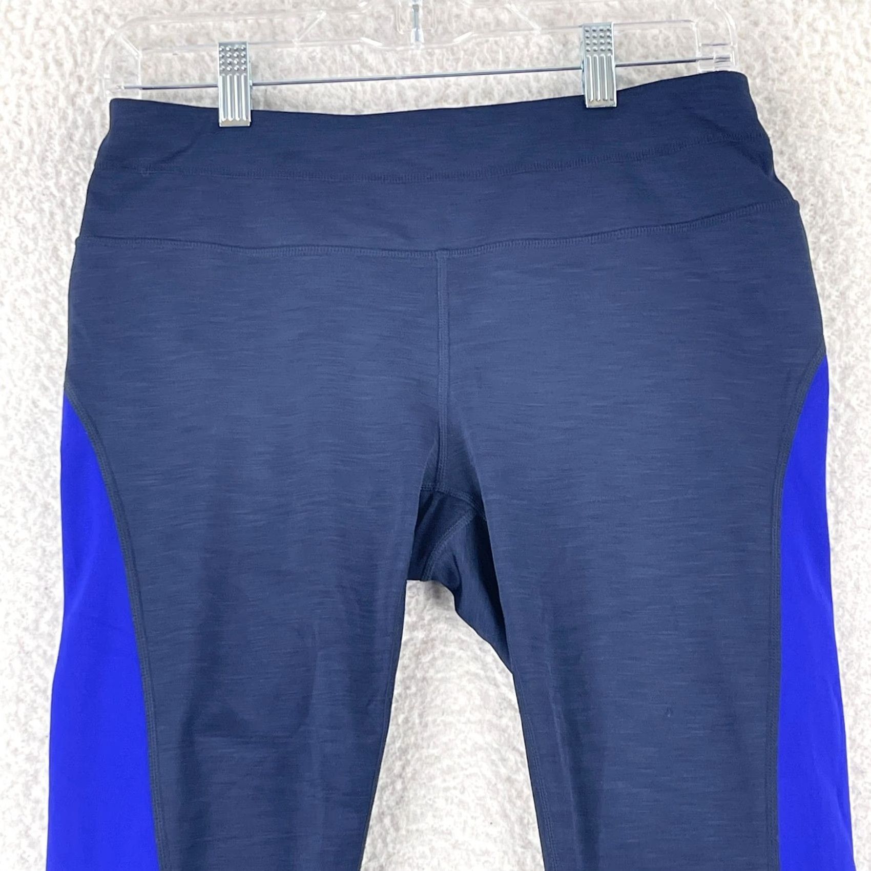 Athleta Athleta Blue Colorblock Sonar Capri Legging Womens Medium Size 29" - 2 Thumbnail