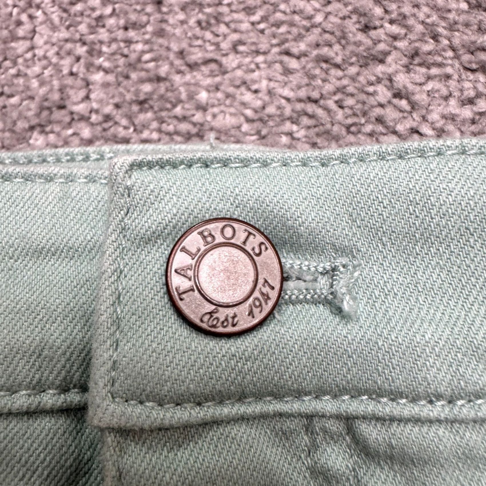 Talbots Talbots Slim Fit Ankle Denim Jeans Womens 6 Mint Green High Rise Stretch 30x25 Color Green 5-Pocket Style Ankle Brand Talbots Womens Size 6 Jeans Size 28" / US 6 / IT 42 - 3 Thumbnail