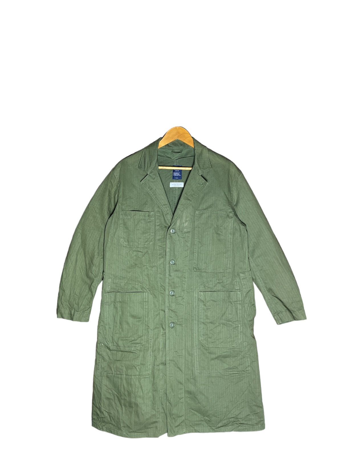 Japanese Brand Back Number "Washi Denim" Long Coat Size US S / EU 44-46 / 1 - 1 Thumbnail