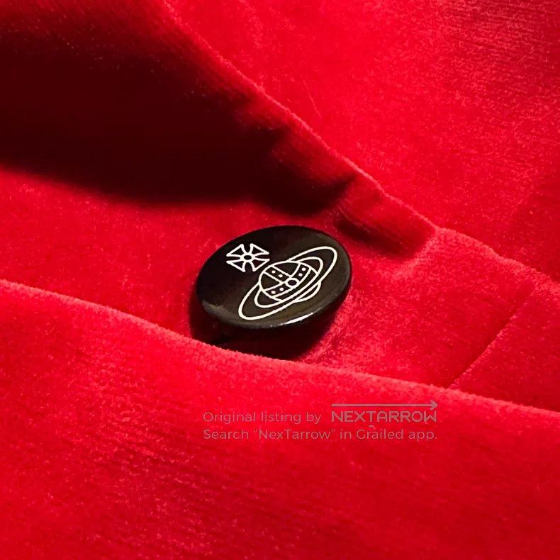 Vivienne Westwood Vivienne Westwood Velvet Red Heart Jacket Blazer Size S / US 4 / IT 40 - 8 Thumbnail
