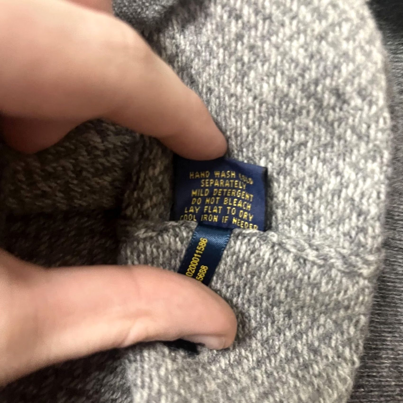 Polo Ralph Lauren Polo Ralph Lauren Sweater Mens Large Gray 1/4 Zip Mock Neck Wool Herringbone Size US L / EU 52-54 / 3 - 5 Thumbnail