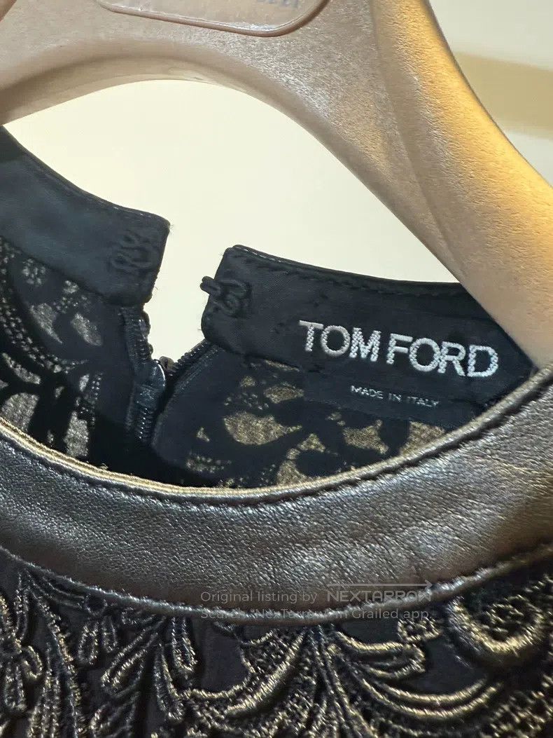 Tom Ford Tom Ford Lace dress with leather Size S / US 4 / IT 40 - 2 Thumbnail