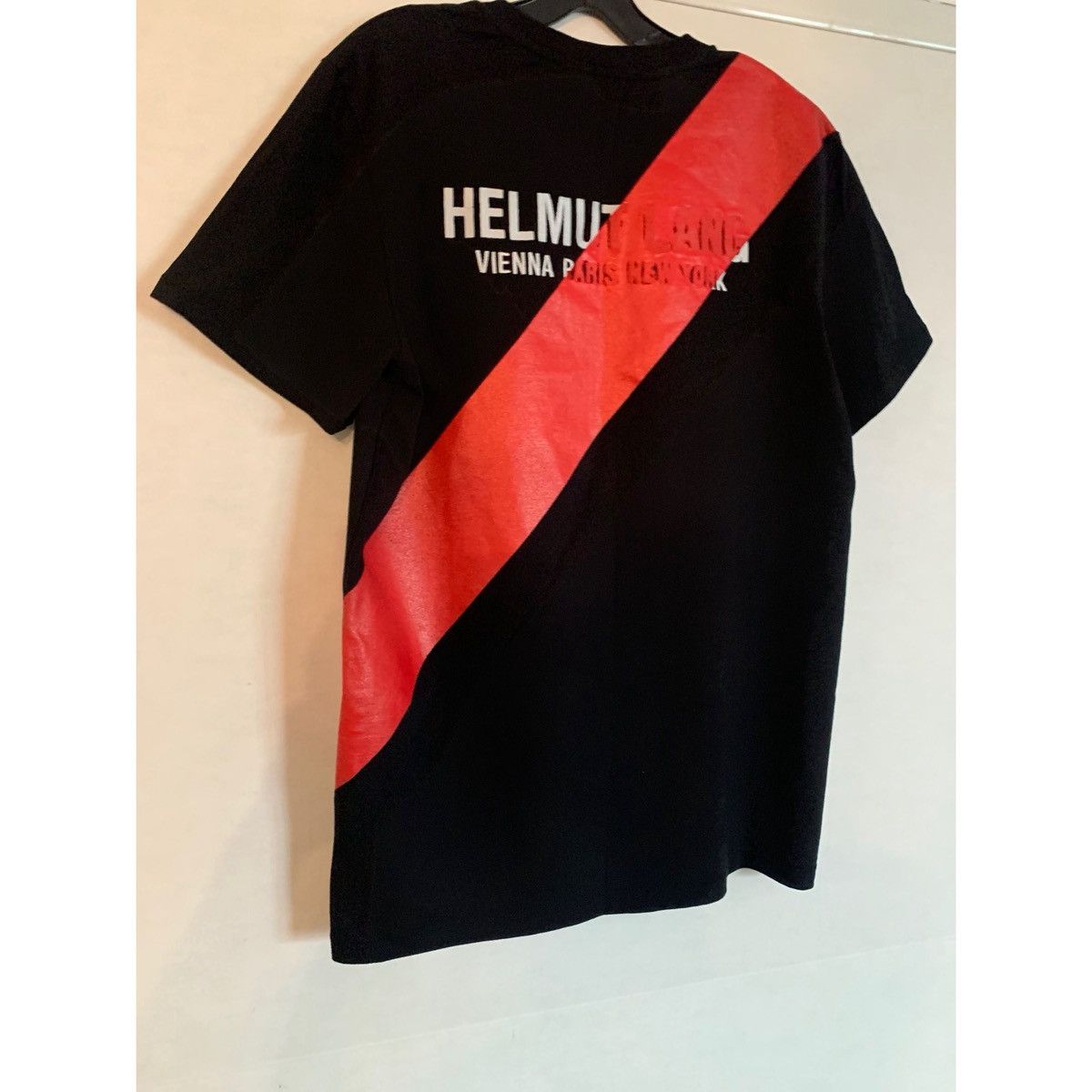 Helmut Lang HELMUT LANG SASH STRIPE LOGO T-SHIRT Size US M / EU 48-50 / 2 - 6 Thumbnail