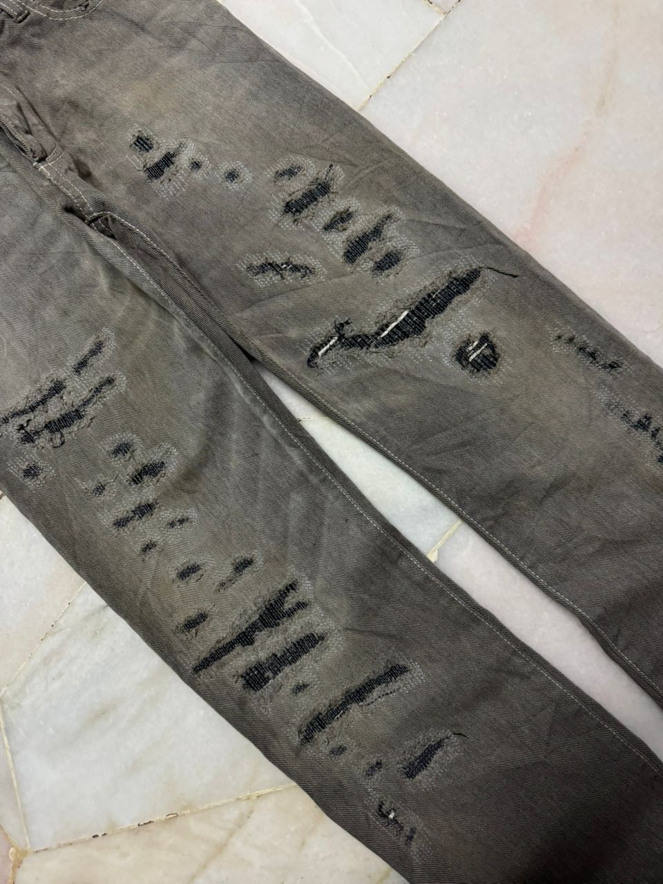 Tornado Mart 💥Sick💥Undercover Style Distressed By Japanese Sashiko Boro Size US 28 / EU 44 - 7 Thumbnail