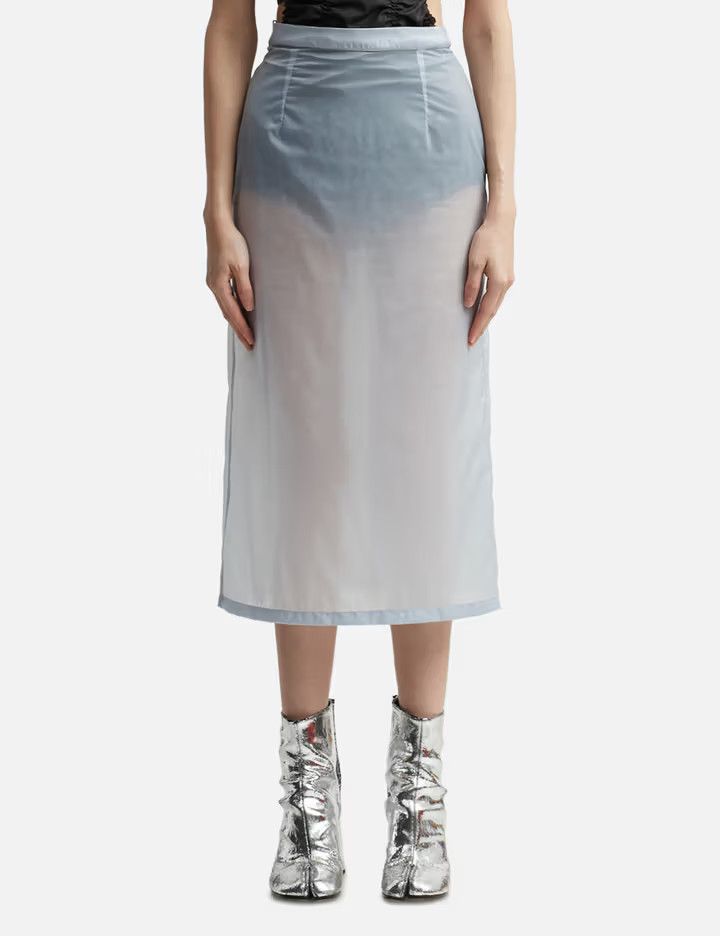 Maison Margiela o1y0625 Midi Skirt in Light Blue Size 27" / US 4 / IT 40 - 1 Thumbnail