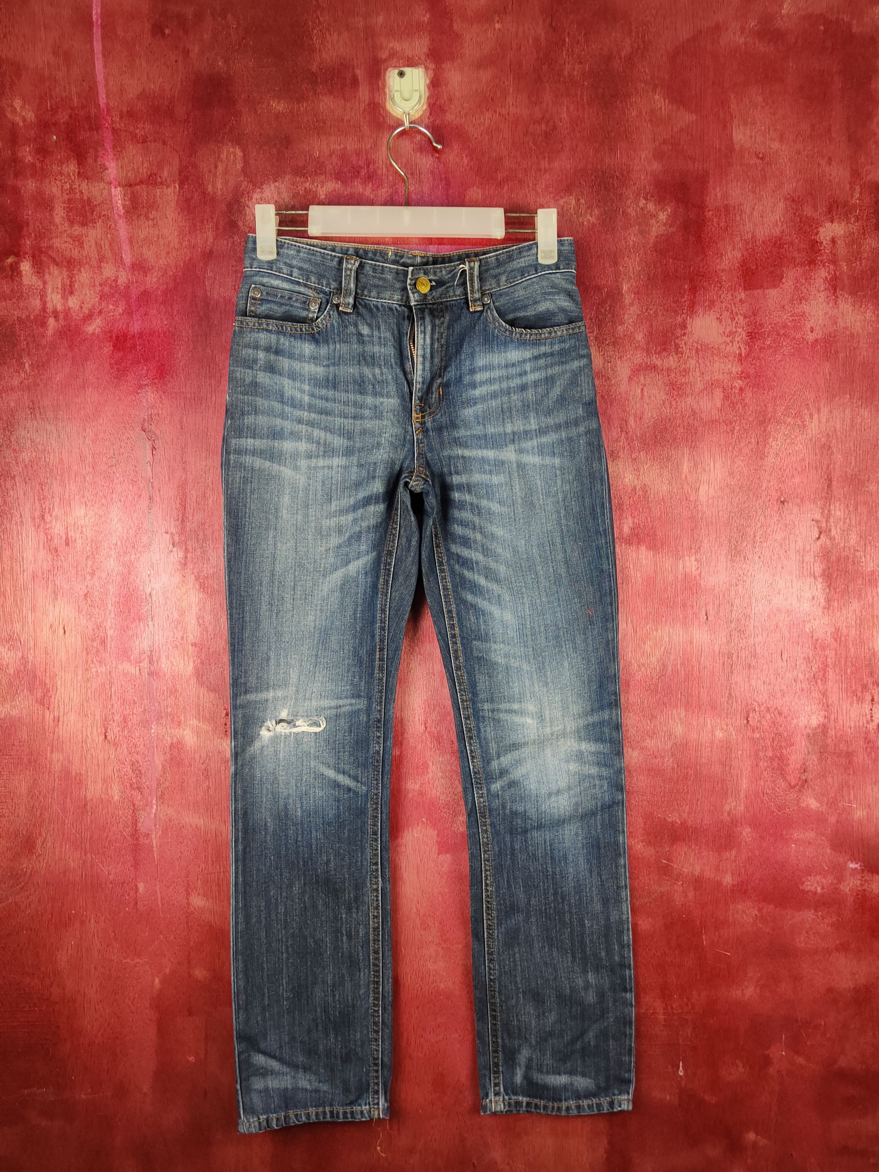 Polo Ralph Lauren Polo Ralph Lauren skater Blue Distressed ripped Denim #S1593 Size US 27 - 1 Thumbnail