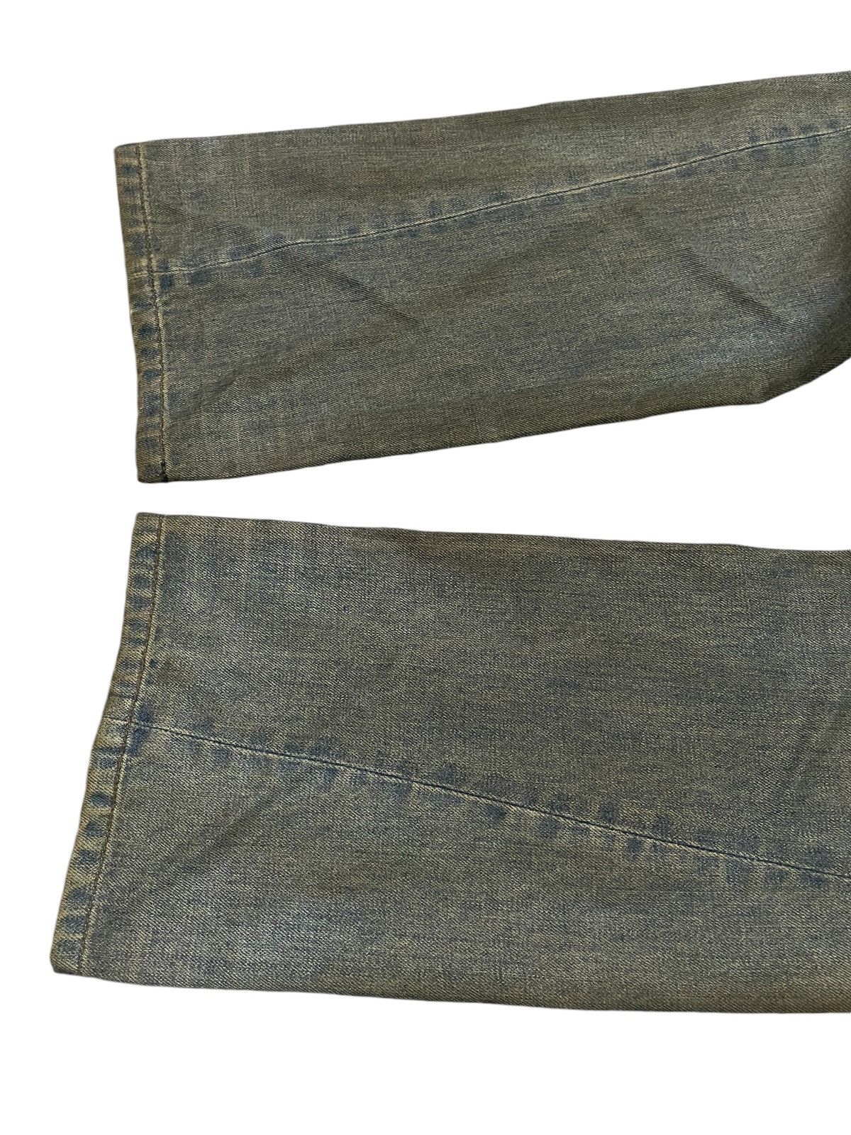 HIDEAWAYS × If Six Was Nine × In The Attic Hideaways Japan Muddy Dirty Double Waist Flared Cargo Jeans Size US 32 / EU 48 - 12 Thumbnail