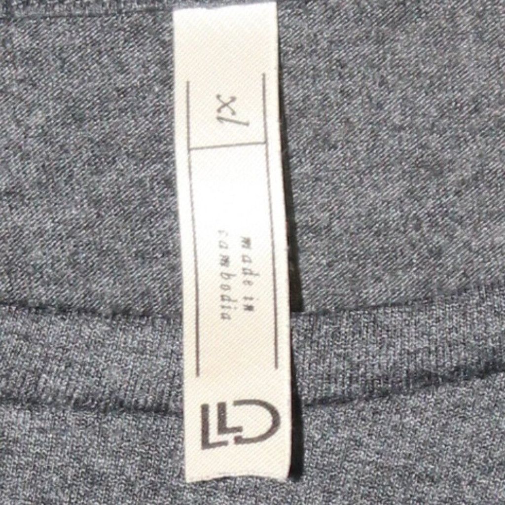 Other LLD Charcoal Short Sleeve Twist-Front Cropped T Size XL / US 12-14 / IT 48-50 - 4 Thumbnail