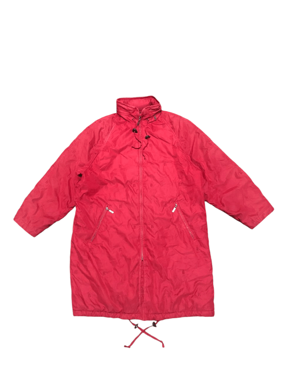 Burberry Vintage Burberrys Red Velvet Embroidered B Down Trench Coat Size US M / EU 48-50 / 2 - 1 Thumbnail