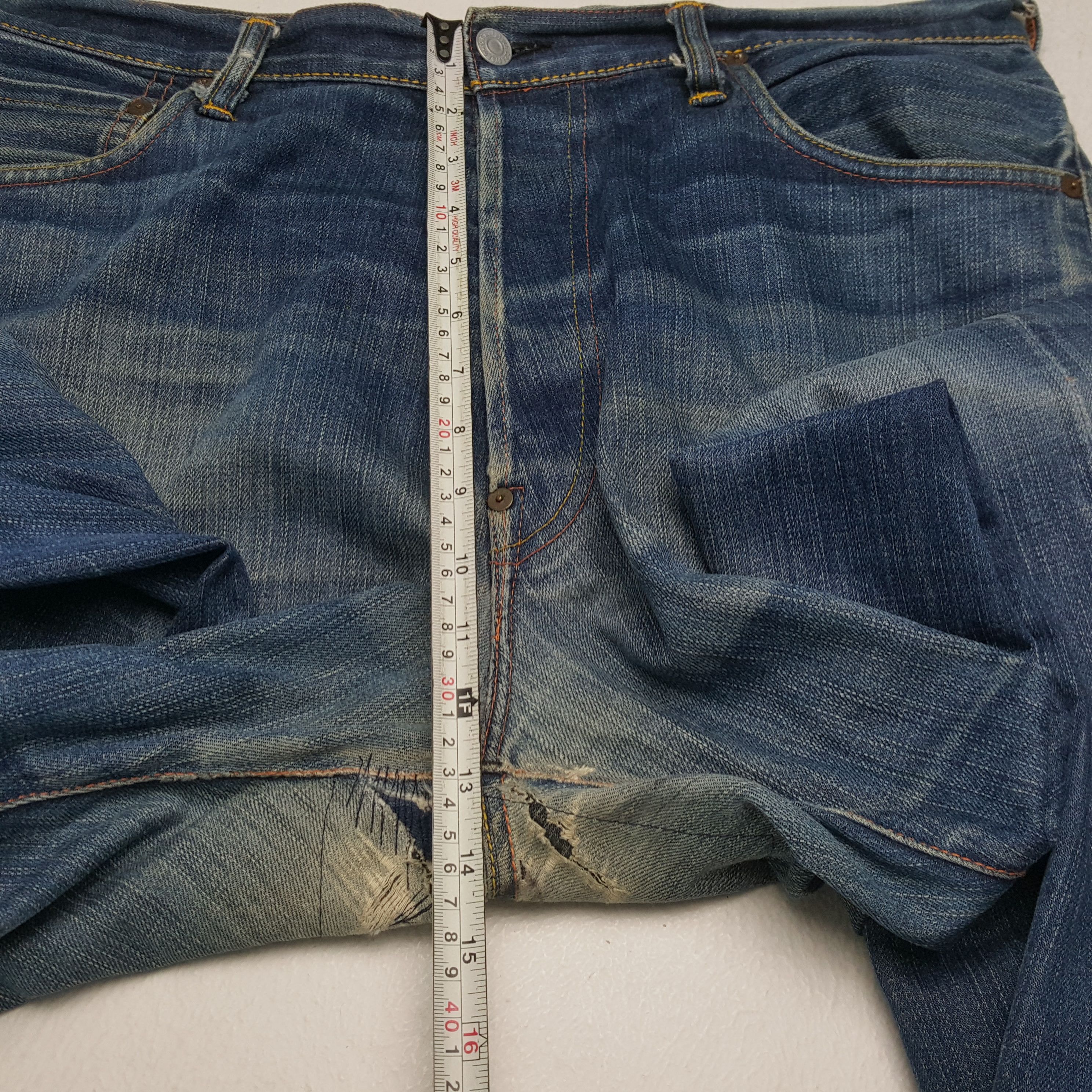 Evisu × Japanese Brand × Vintage Vintage EVISU Japanese Brand Daicock Custom Distressed Jeans Size US 36 / EU 52 - 8 Thumbnail