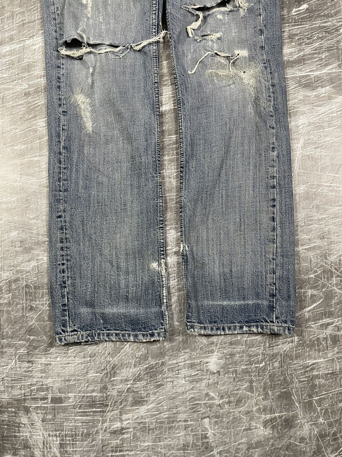 If Six Was Nine × Japanese Brand × KMRii Y2K Distressed Denim Jeans Tornado Mart Hysteric Punk Style Size US 31 - 7 Thumbnail