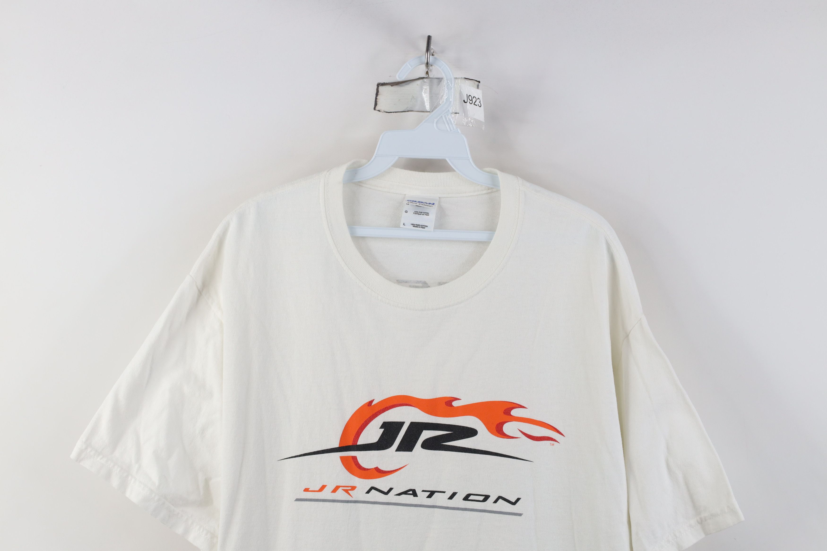 Vintage Vintage Jr Crew JR Nation Fire Flames Racing T-Shirt Size US L / EU 52-54 / 3 - 2 Thumbnail