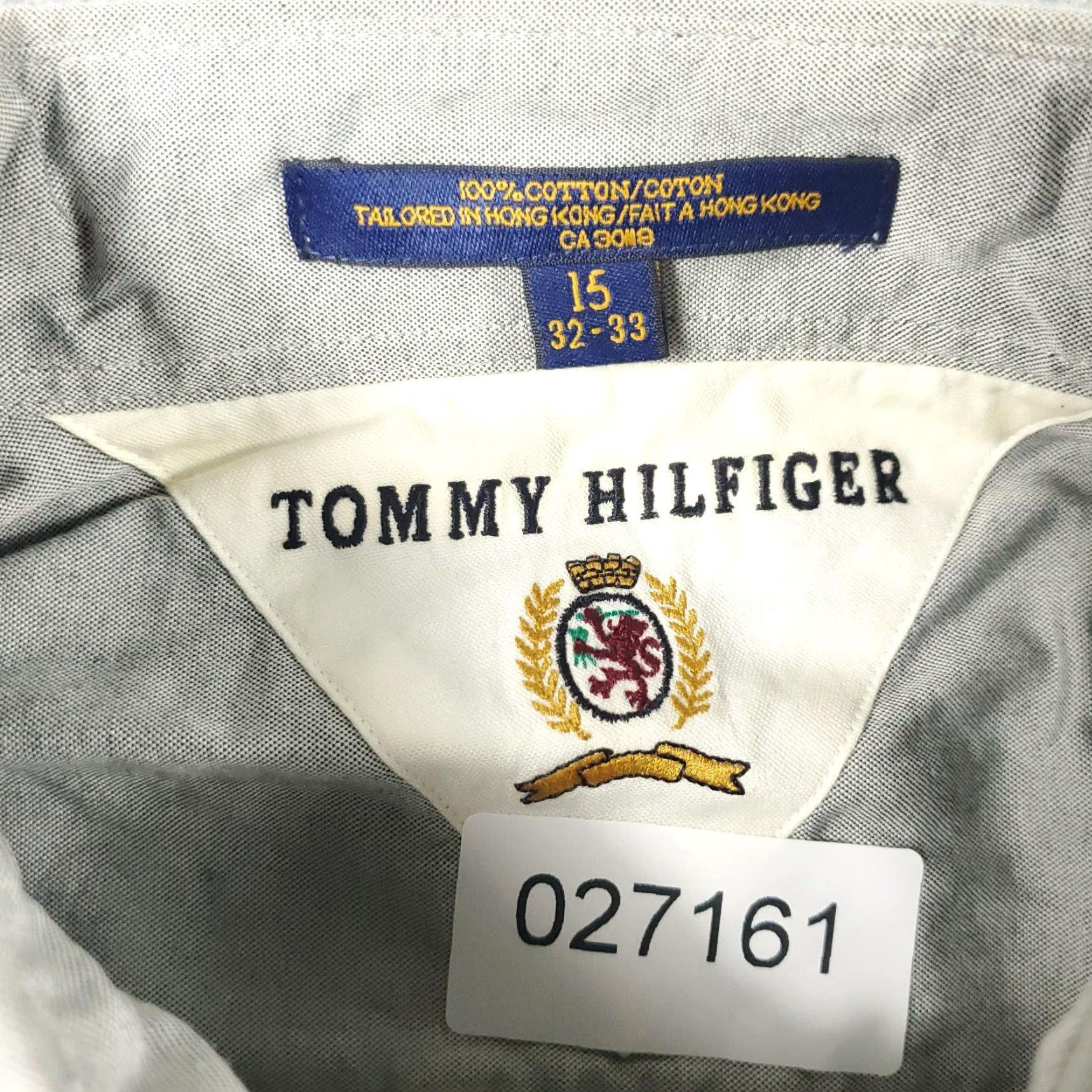 Tommy Hilfiger Tommy Hilfiger Shirt Mens 15 Gray Dress Button Up Long Sleeve Size 40R - 8 Thumbnail