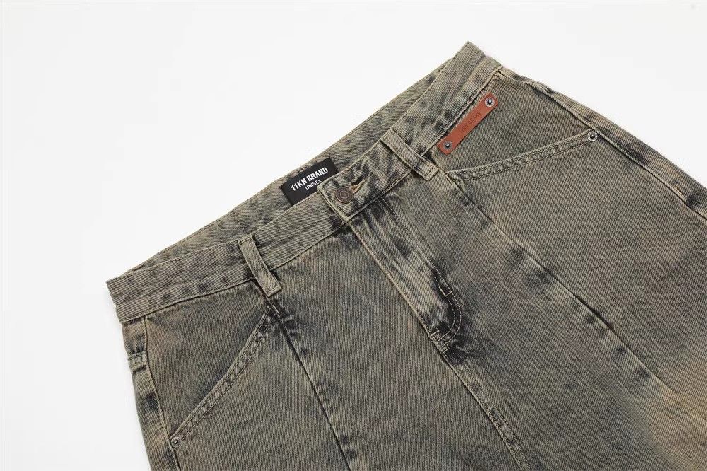 Japanese Brand × Jean Distressed washed punk patchwork cargo jeans Size US 32 / EU 48 - 4 Thumbnail