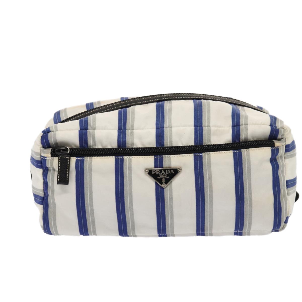 Prada Re-Nylon White Canvas Clutch Bag (Pre-Owned) Size ONE SIZE - 1 Thumbnail