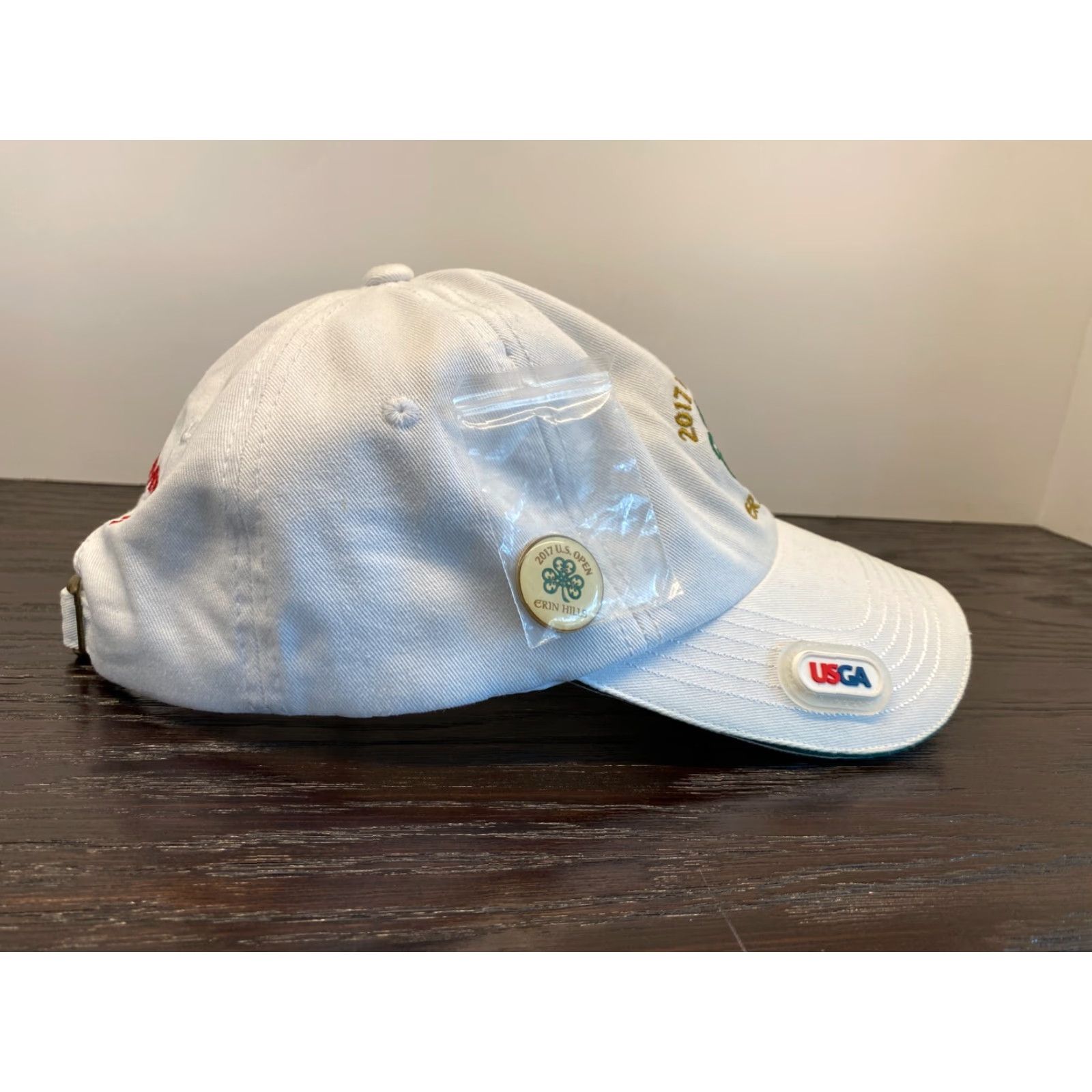 Vintage VINTAGE USGA US Open Golf Hat Baseball Cap Adult One Size White Strapback 2017 Erin Hills Sports Size ONE SIZE - 5 Thumbnail