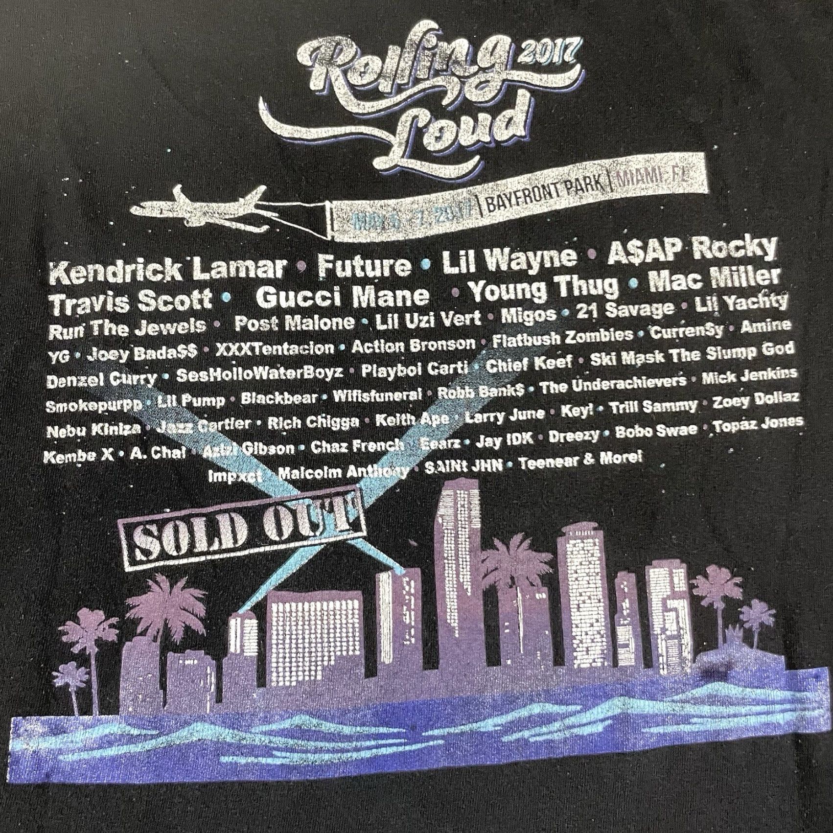 Gildan Rolling Loud T Shirt Adult Small Black Concert 2017 Distressed Hip Hop Rare Gildan Short Sleeve Crew Neck Cotton Logo Shirt Men Music Size US S / EU 44-46 / 1 - 4 Thumbnail