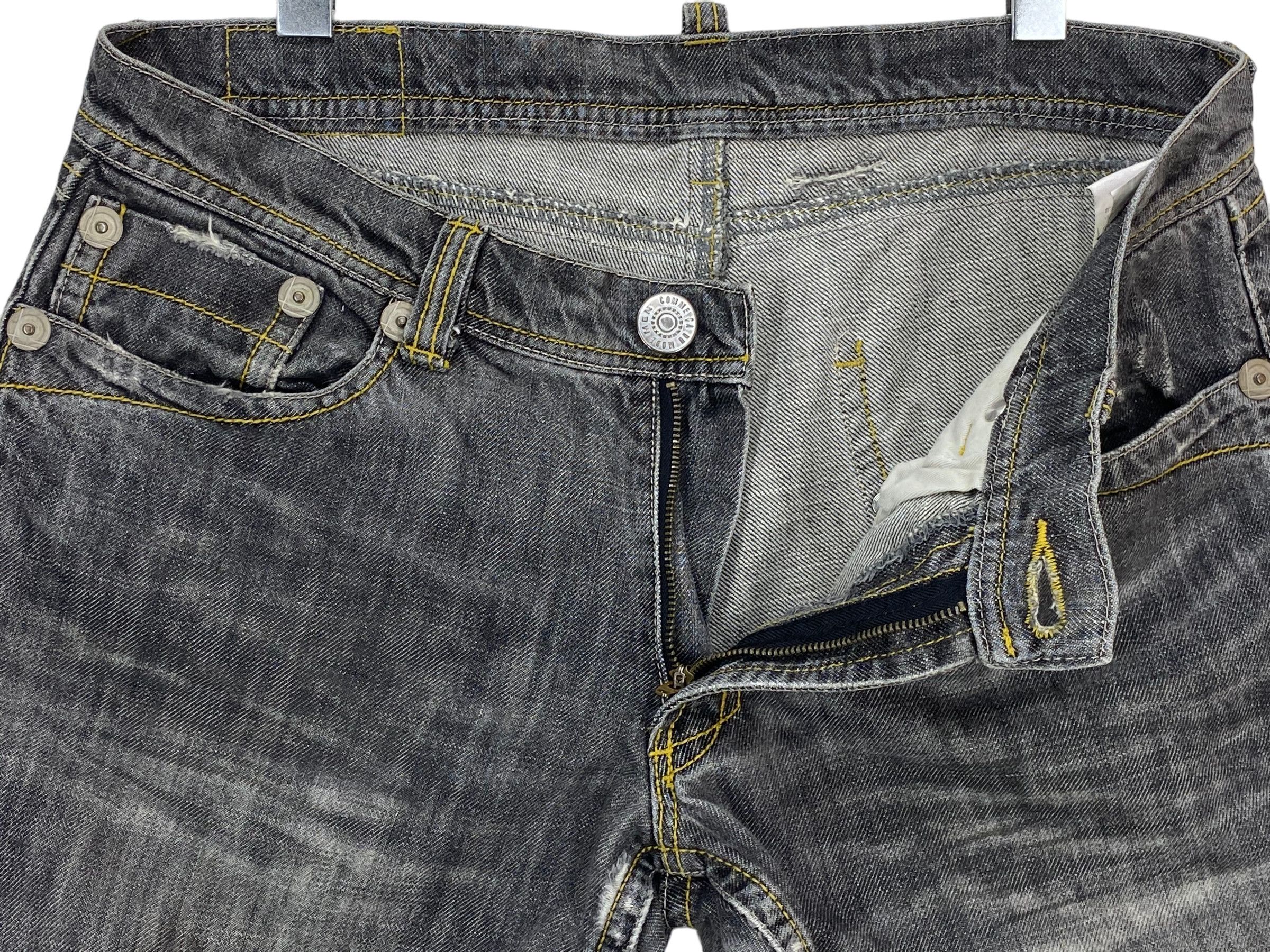 Japanese Brand Comme Ca Du Mode Jeans Twisted Seam Flare Jeans Size 34" / US 12 / IT 48 - 10 Thumbnail