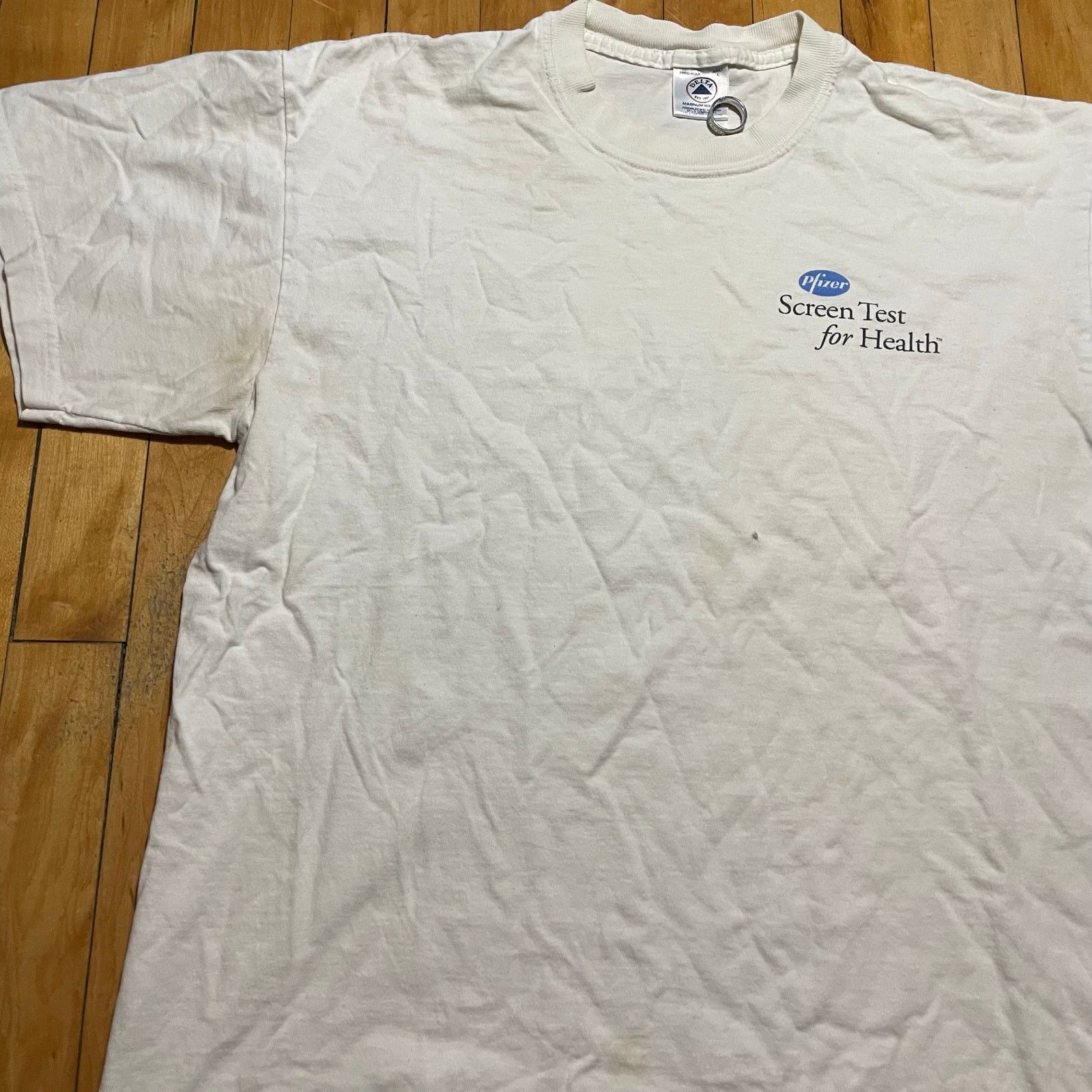 Vintage Vtg 90s Pfizer Screen Test Fad Shirt Large Pharmacy Doctor Size US L / EU 52-54 / 3 - 2 Thumbnail