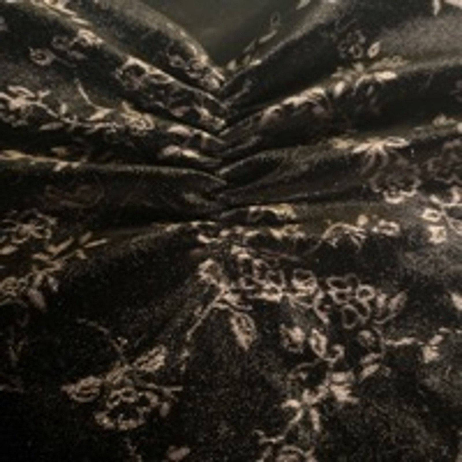Other Floral Black Velvet Mini Dress Women’s M Gothic Witchy Size M / US 6-8 / IT 42-44 - 6 Thumbnail