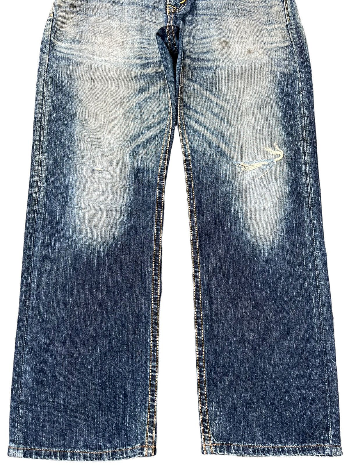 Edwin Vintage Japanese Brand Edwin Distressed Wide Leg Jeans Size US 34 / EU 50 - 5 Thumbnail