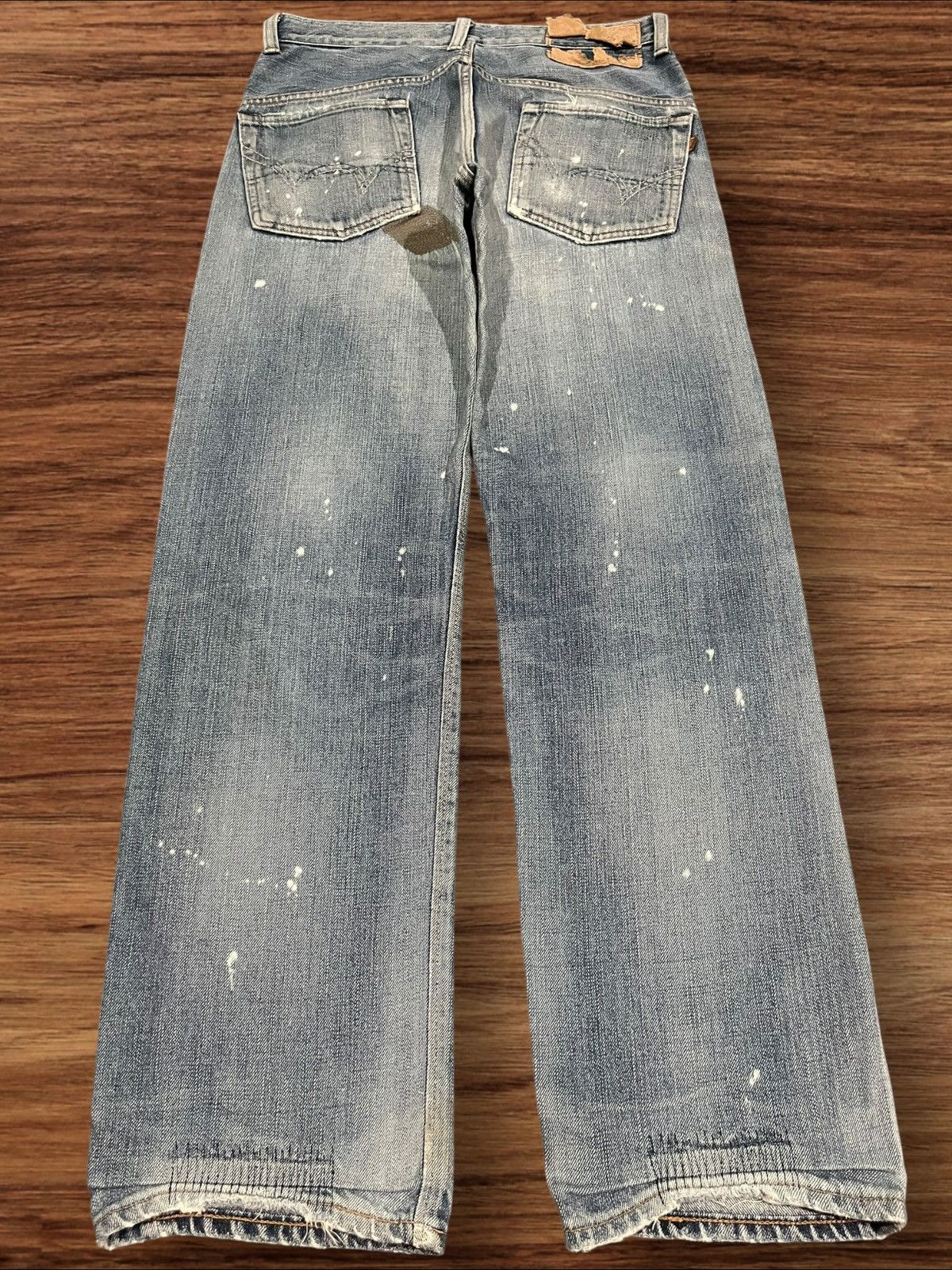 Edwin × Japanese Brand × Takeo Kikuchi Vintage Japanese Brand Edwin Paint Splattered Selvedge Jeans Size US 32 / EU 48 - 2 Thumbnail