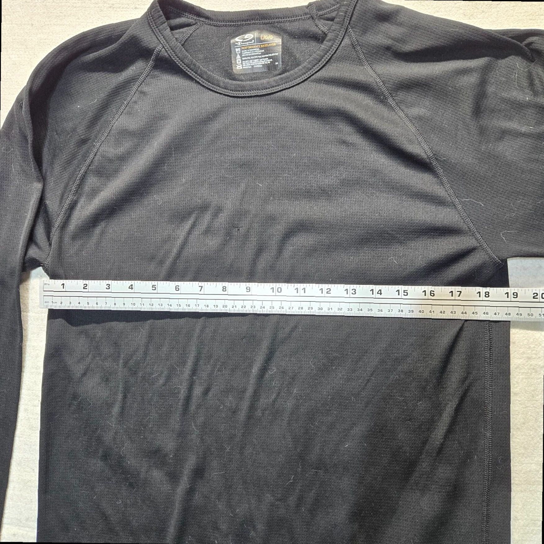 Champion Champion Base Layer Long Sleeve Top Shirt Mens Adult Large Black Size US L / EU 52-54 / 3 - 4 Thumbnail