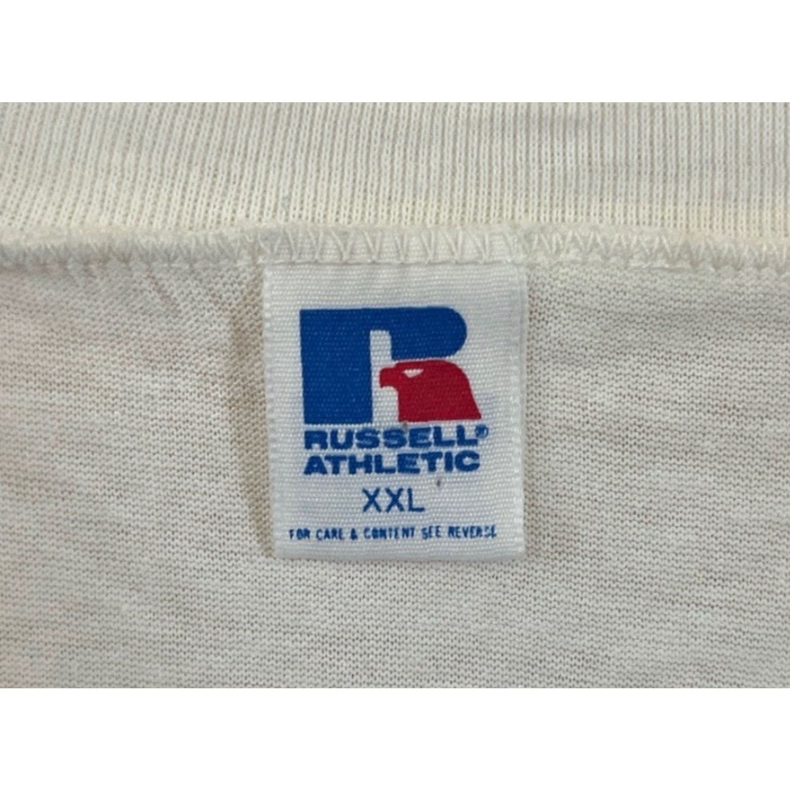 Russell Athletic VINTAGE Russell Athletic T-Shirt Mens 2XL V-Neck White 90s Deadstock NWOT Athletics Shirt Size US XXL / EU 58 / 5 - 3 Thumbnail