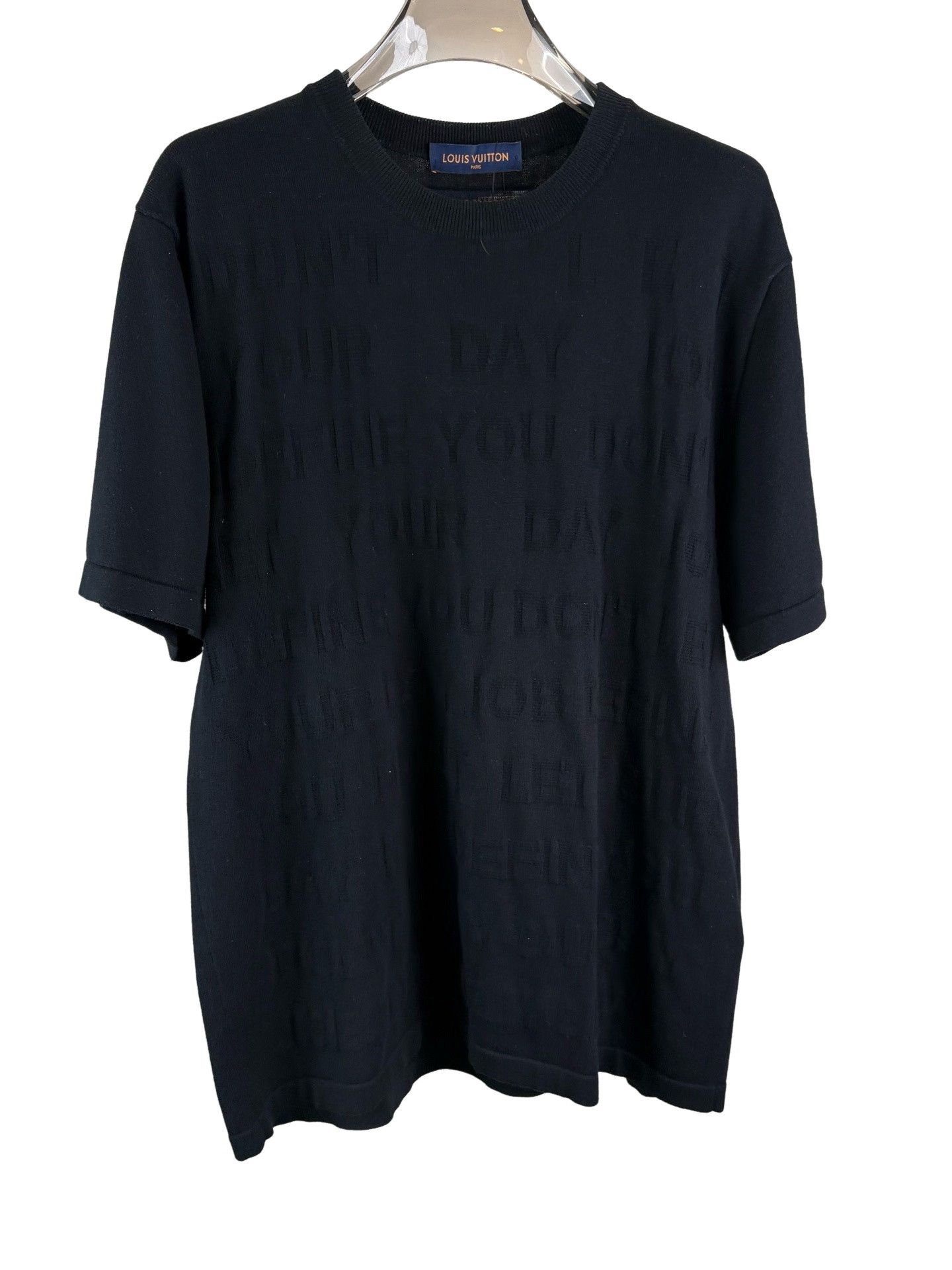 Louis Vuitton Louis Vuitton Knit Text Pattern T-Shirt XXL Size US XXL / EU 58 / 5 - 1 Thumbnail