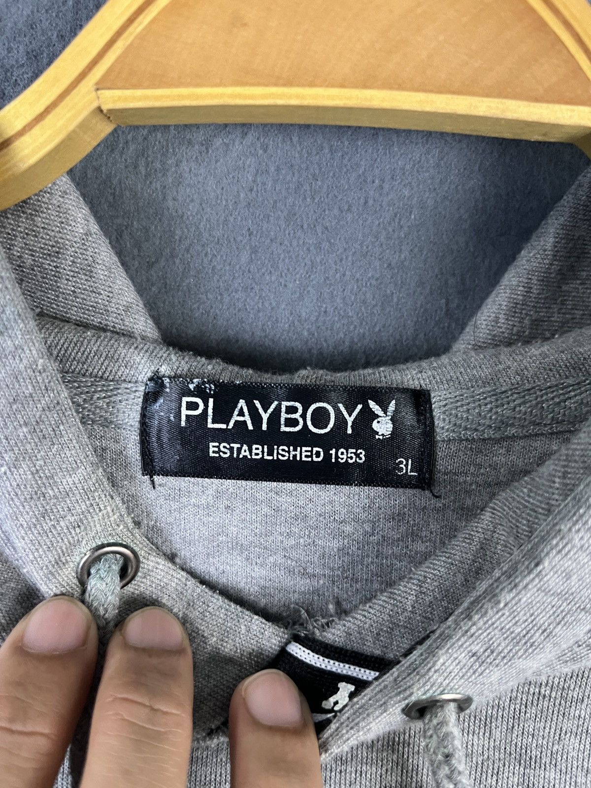 Vintage 90s Playboy Bunny Logo Spell Out Backhit Hoodie