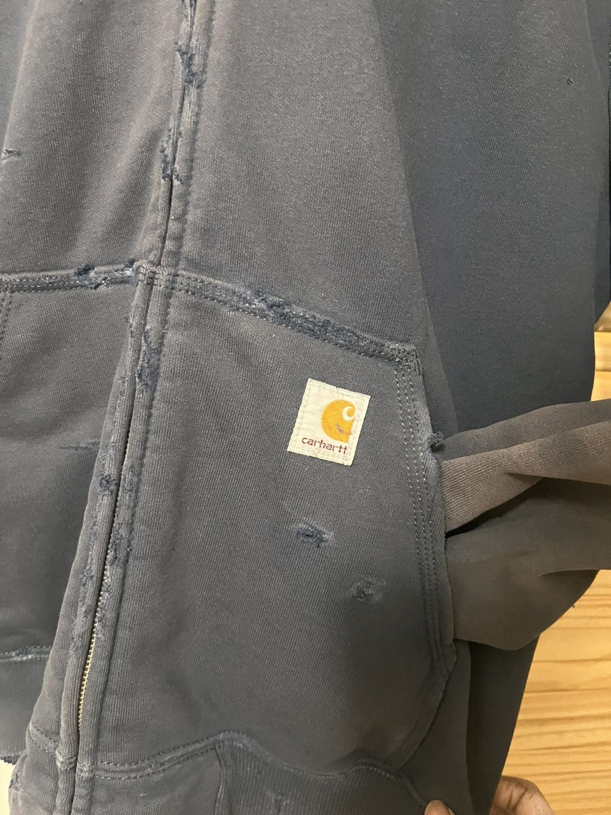 Carhartt Sun Faded carhartt distressed zip up hoodie Size US L / EU 52-54 / 3 - 10 Thumbnail