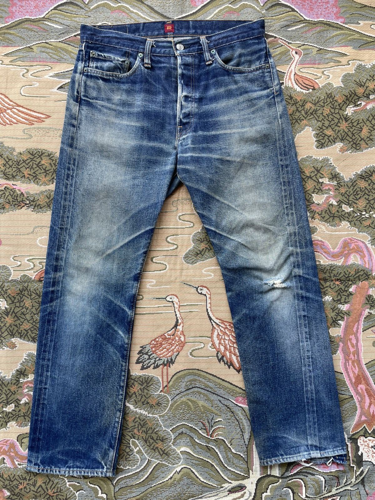RESOLUTE Thrashed Resolute Selvedge Distressed Jeans Size US 32 / EU 48 - 1 Thumbnail