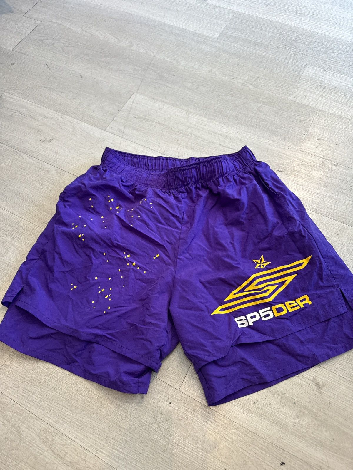 Sp5der worldwide soccer shorts purple