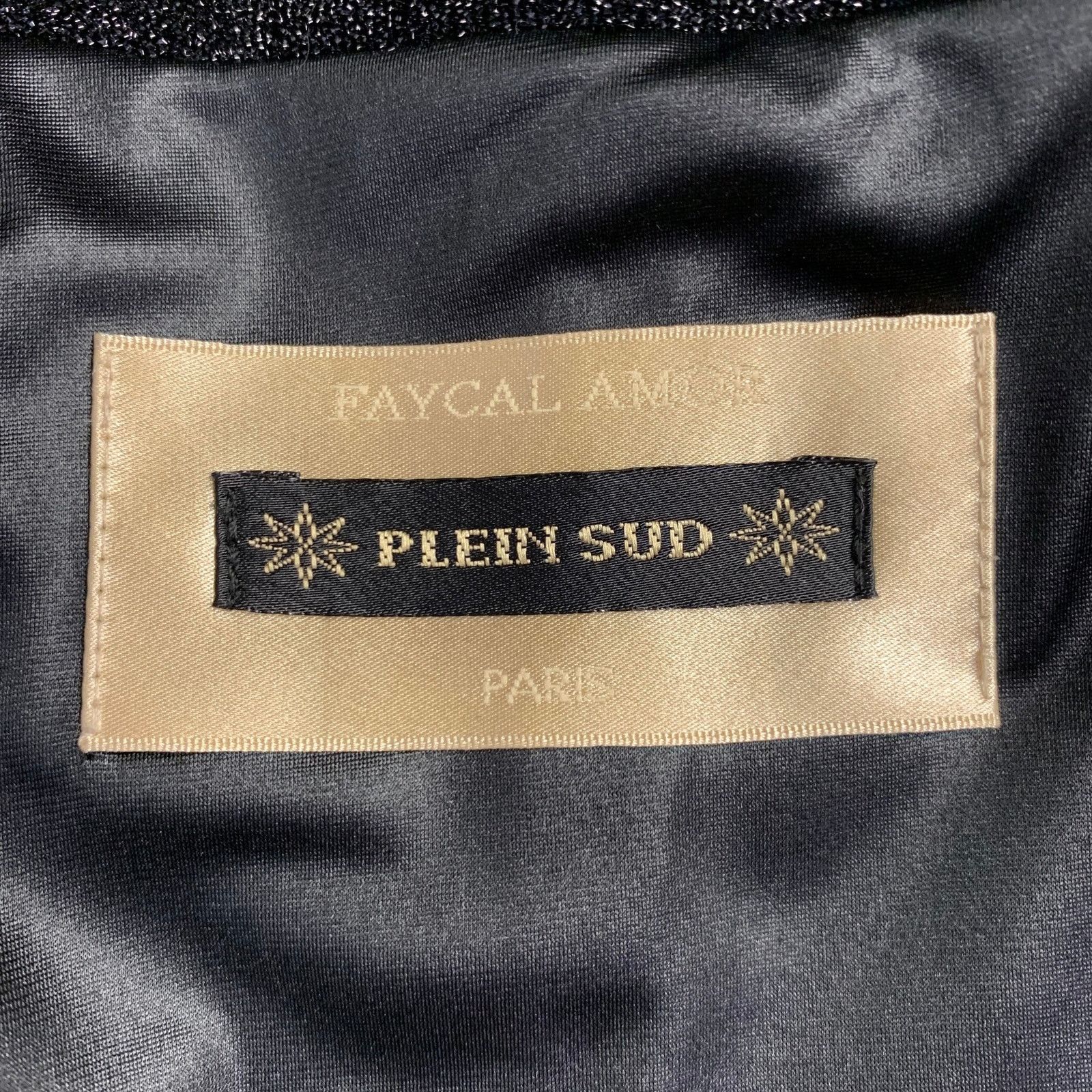 plein sud PLEIN SUD Size 10 Black Glitter Polyamide Blend Hooded Coat Size L / US 10 / IT 46 - 8 Thumbnail