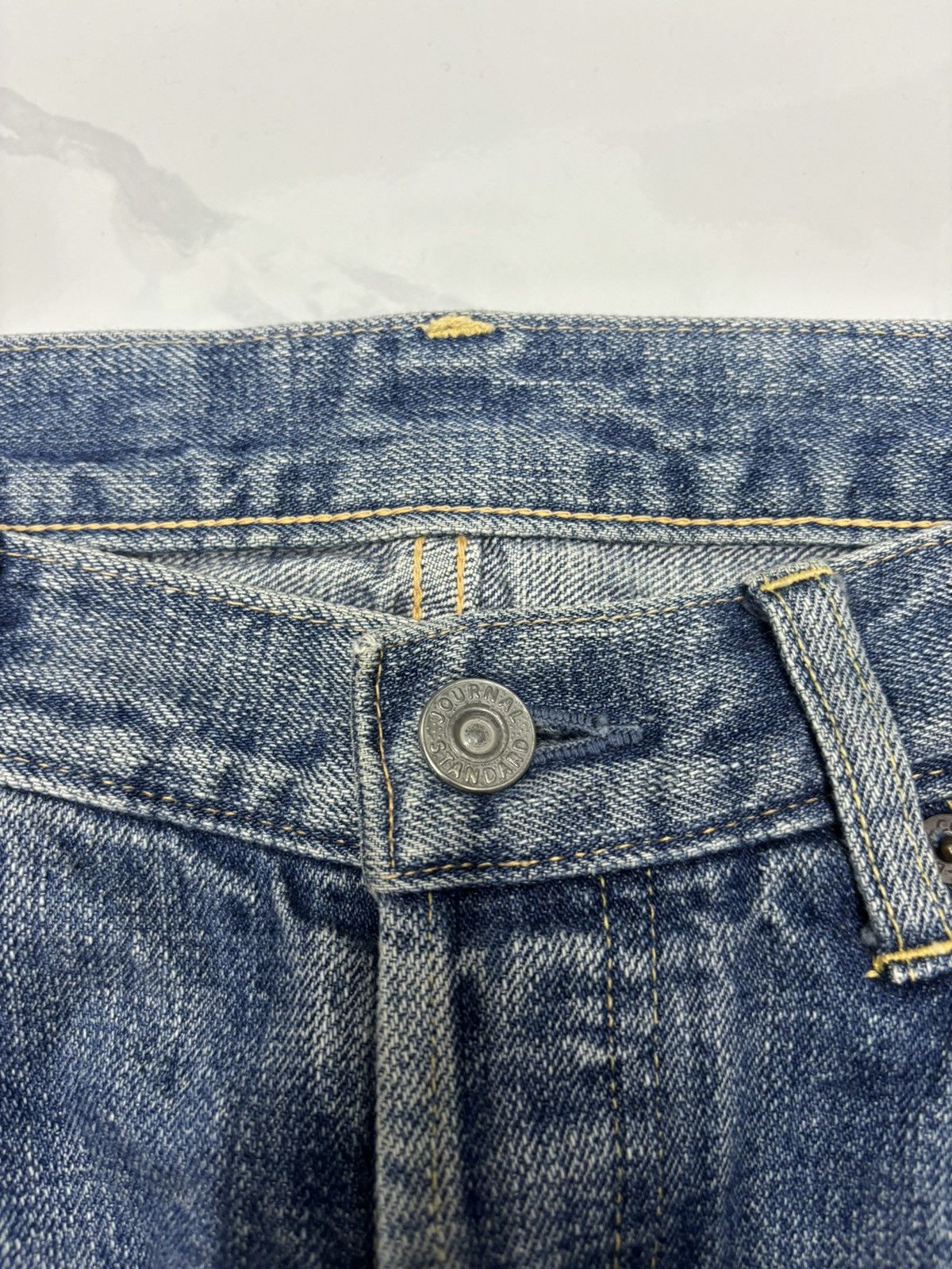 Kapital VINTAGE JOURNAL STANDARD JAPAN DISTRESSED DENIM JEANS Size US 30 / EU 46 - 11 Thumbnail