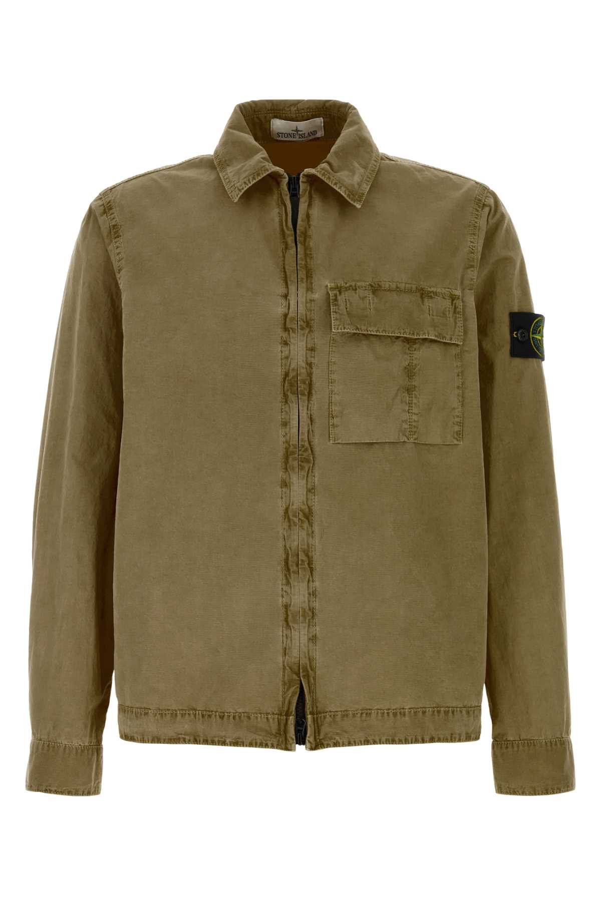 Olive Green Cotton Shirt