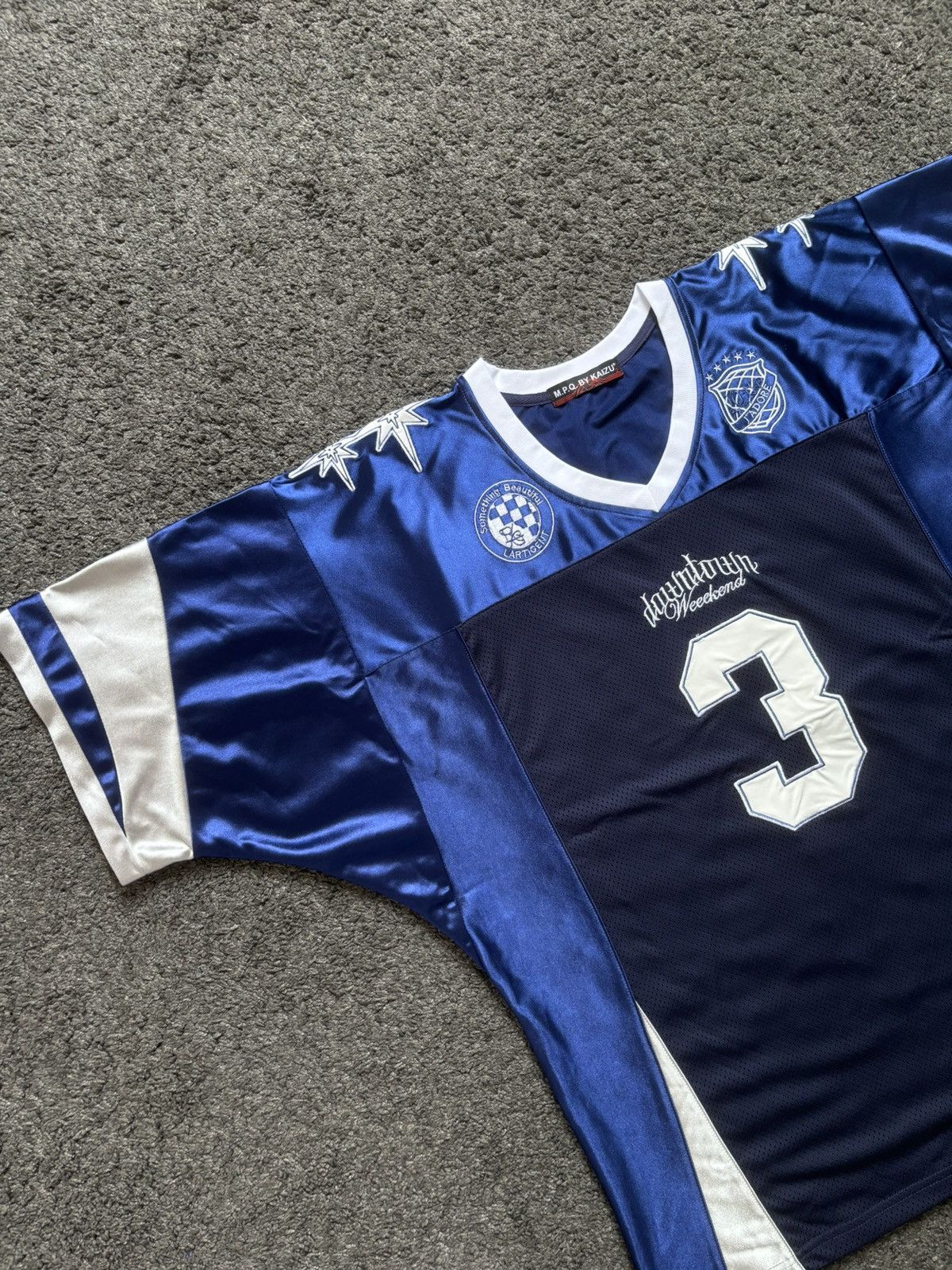 NFL × Vintage Vintage unisex American football satin number 3 blue jersey Size US XL / EU 56 / 4 - 3 Thumbnail