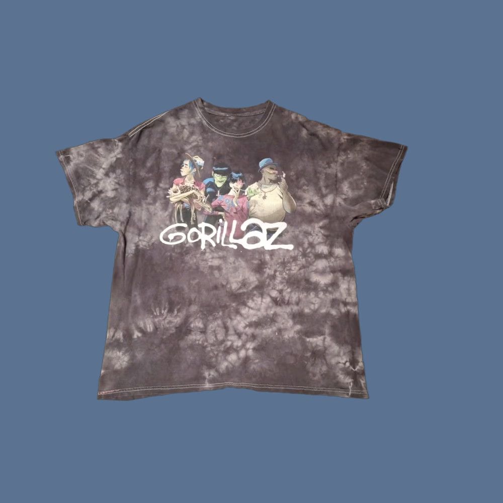 Hot Topic GORILLAZ Tour Cartoon Anime Retro Band Shirt Hot Topic Tie Dye L Black Short Sleeve Crew Neck L Unisex Adults Band Music Shirt Size US L / EU 52-54 / 3 - 1 Thumbnail