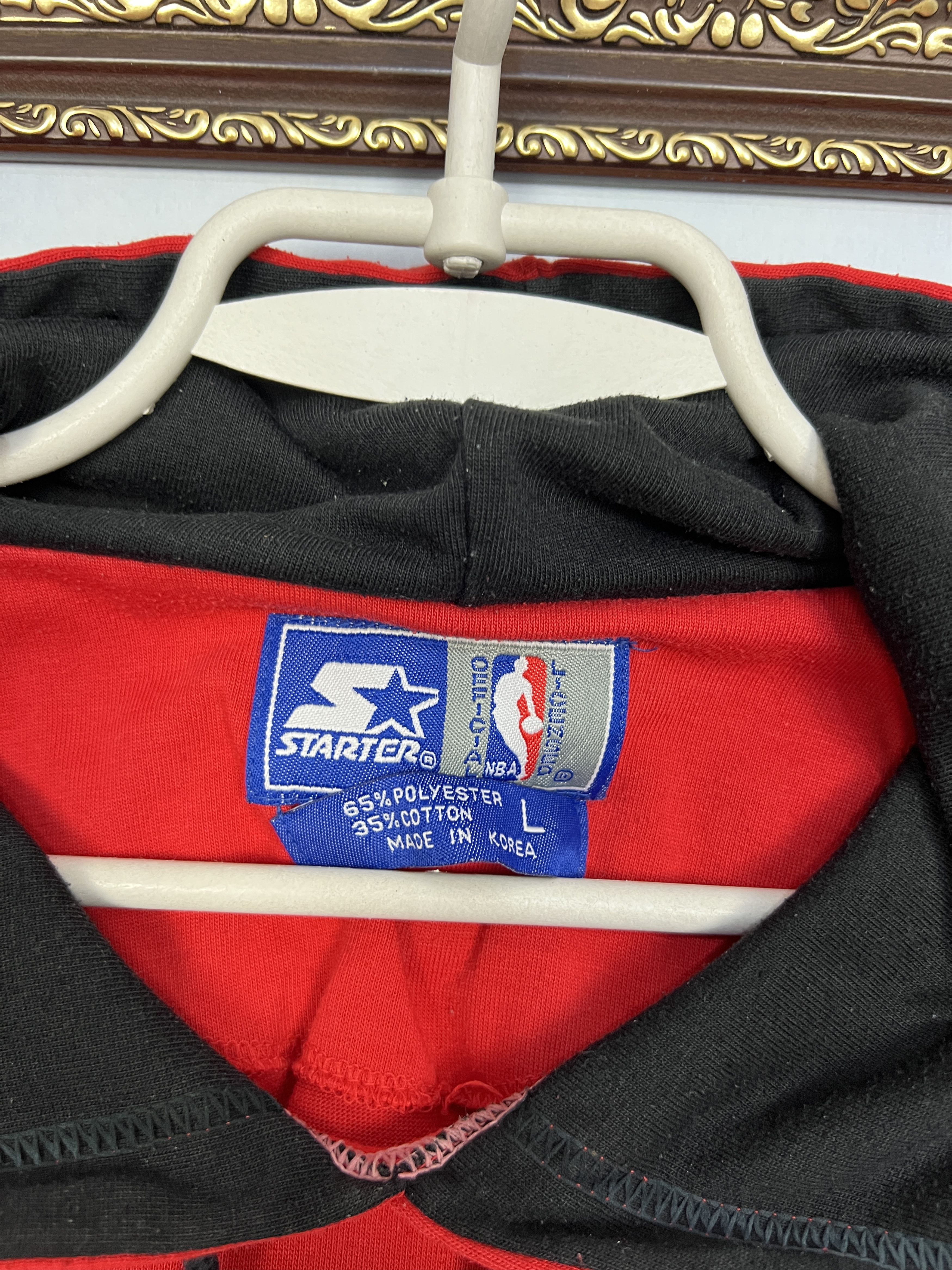Starter Vintage Chicago Bulls Warm Up Shooting Hooded Jersey Shirt Size US L / EU 52-54 / 3 - 6 Thumbnail