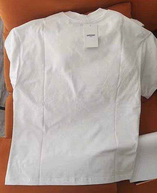 Other White Irregular Two Piece Splicing T Shirt T Shirt Size US XL / EU 56 / 4 - 10 Thumbnail