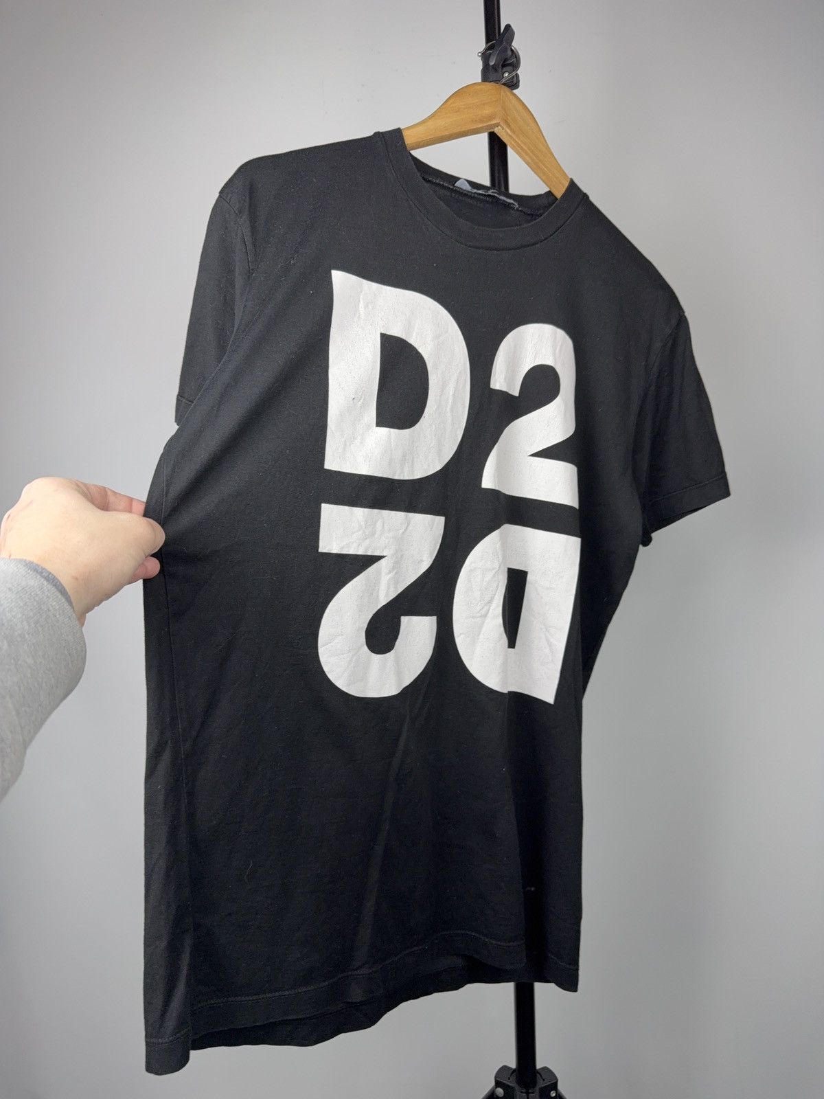 Dsquared2 Luxury 00s Dsquared2 Bold D2 Graphic Logo T-Shirt Black Size US M / EU 48-50 / 2 - 5 Thumbnail