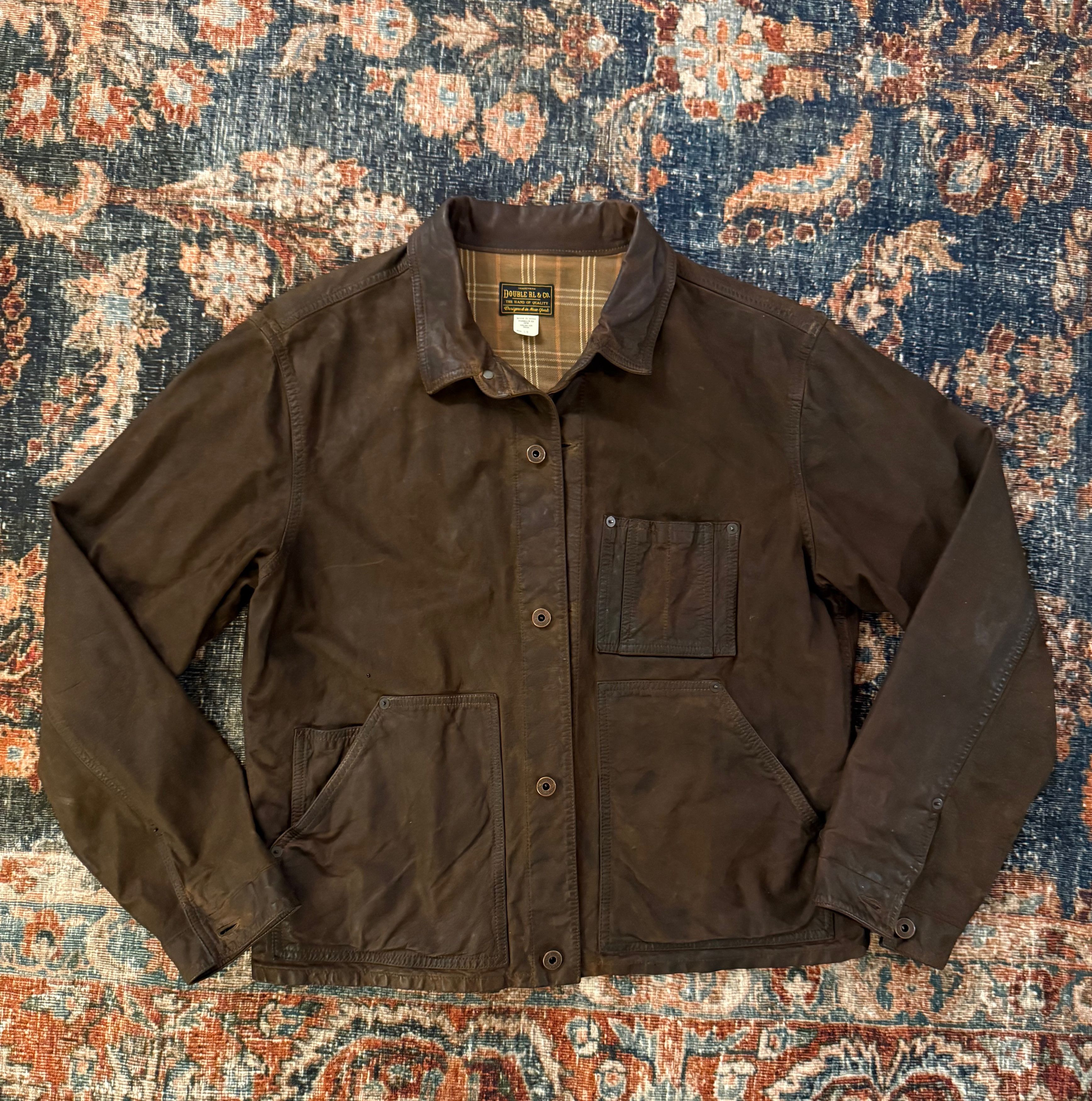 Ralph Lauren Double RL RRL Leather Jacket